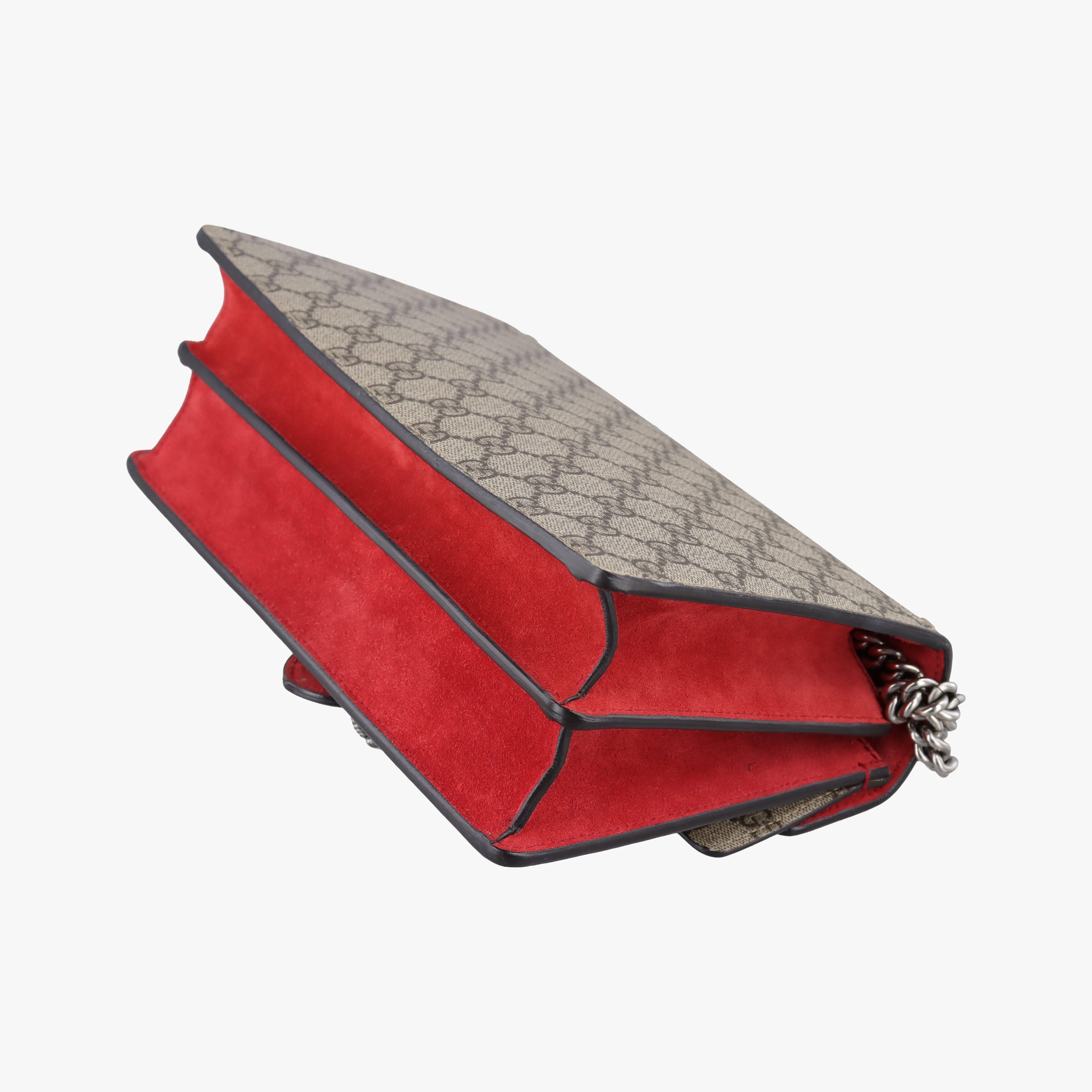 Pre-owned Gucci Dionysus beige×red PVC coated canvas × suede 400249 shoulderbag | stylenewstar