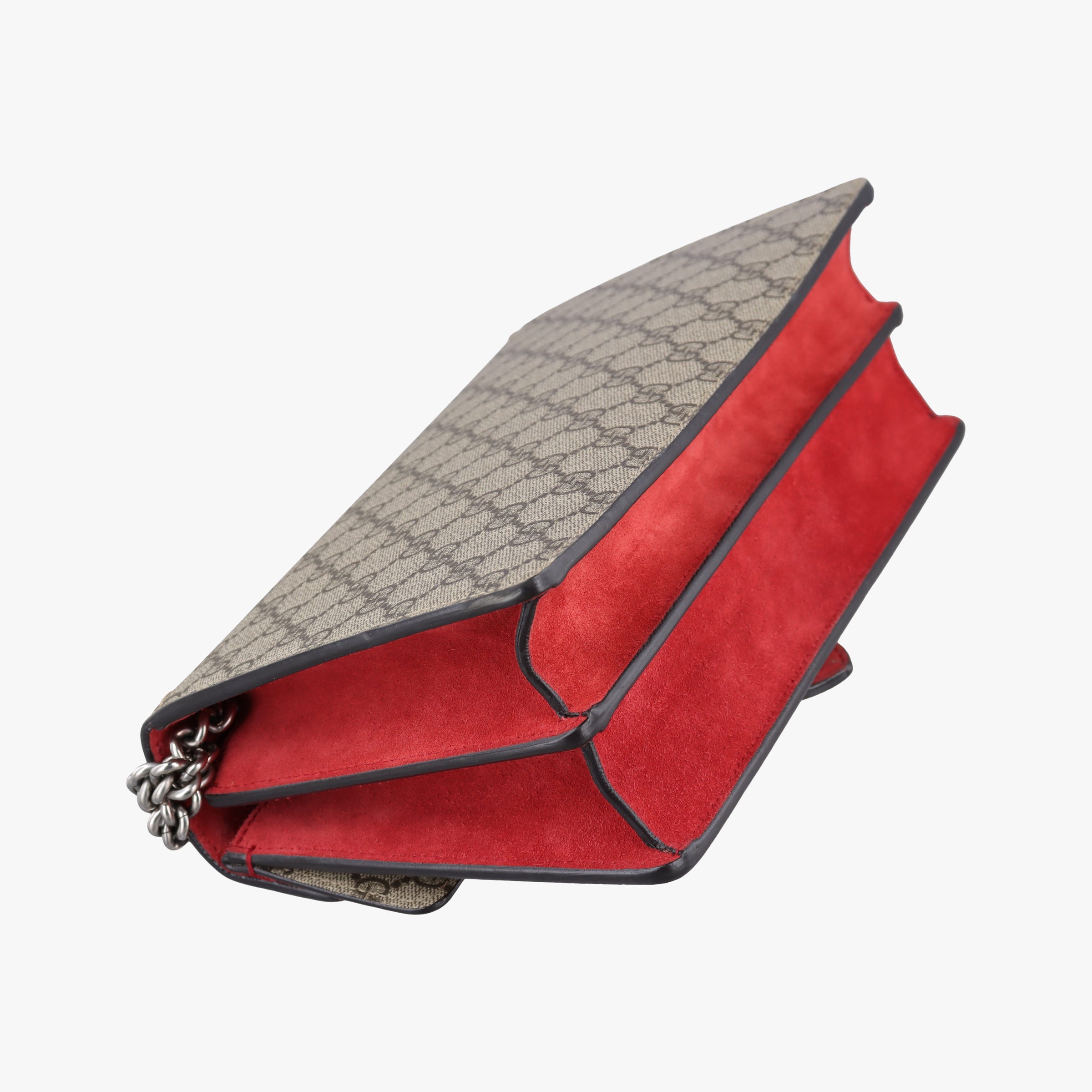 Pre-owned Gucci Dionysus beige×red PVC coated canvas × suede 400249 shoulderbag | stylenewstar