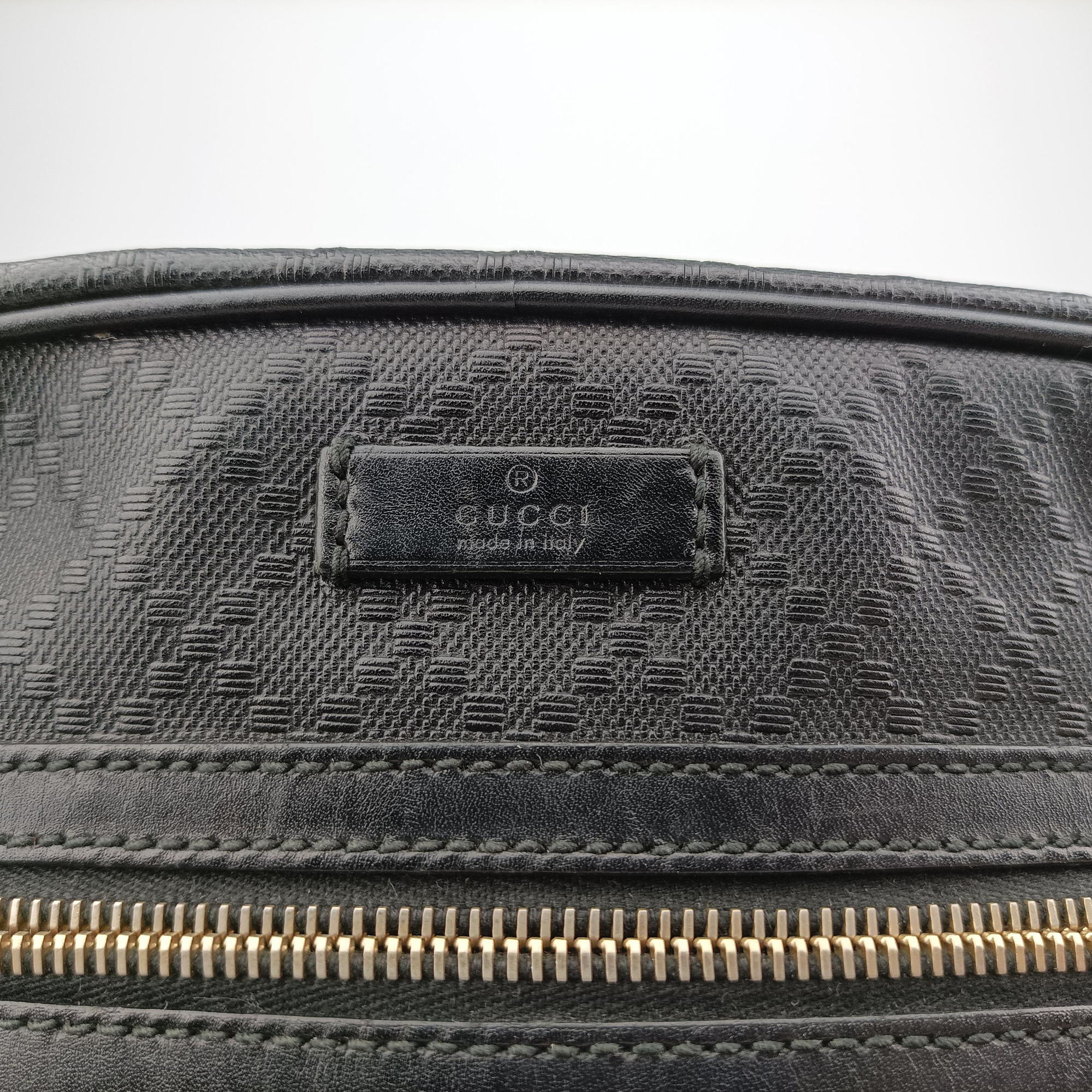 Pre-owned Gucci GG Imprime Messenger Black Leather 201448 shoulderbag | stylenewstar