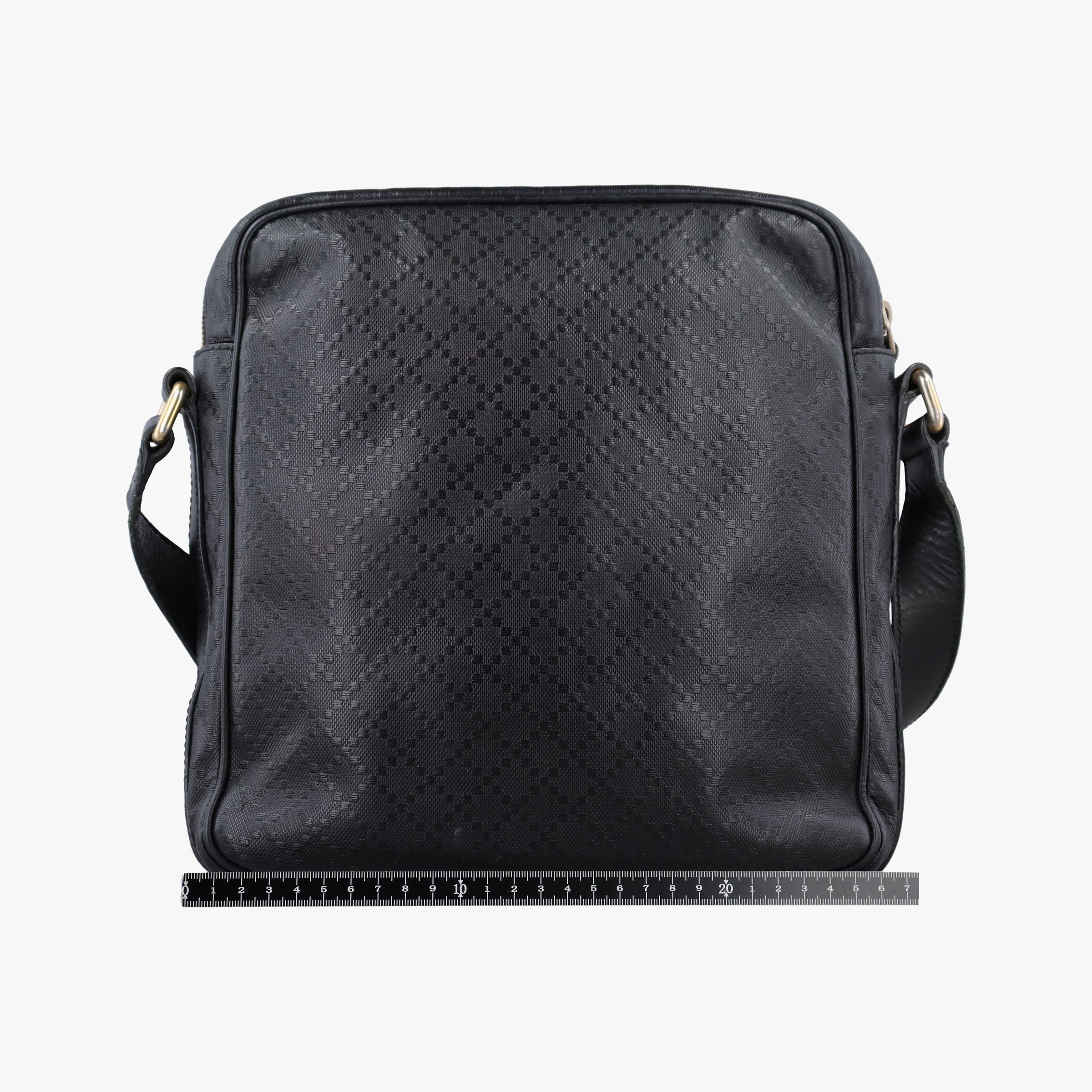 Pre-owned Gucci GG Imprime Messenger Black Leather 201448 shoulderbag | stylenewstar