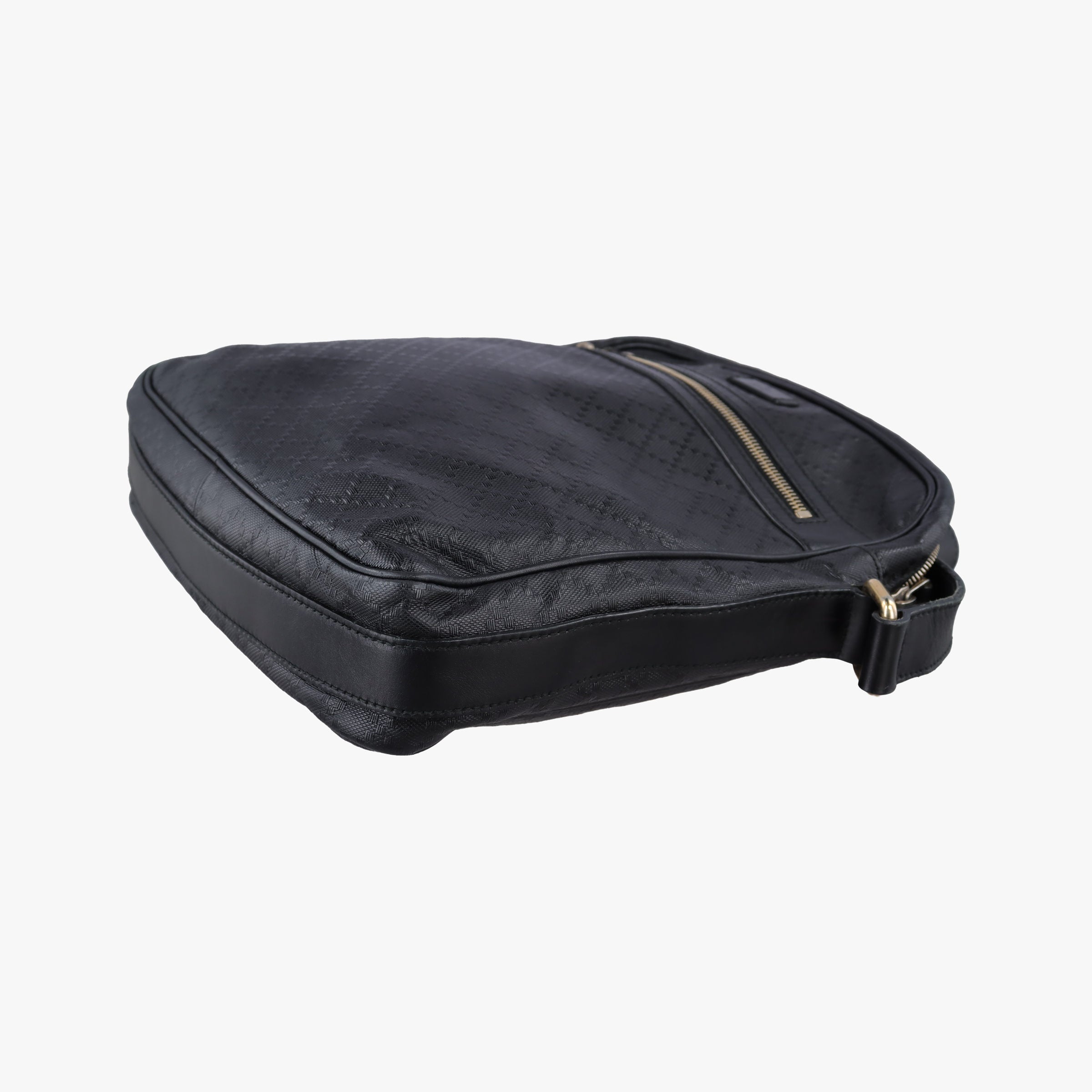 Pre-owned Gucci GG Imprime Messenger Black Leather 201448 shoulderbag | stylenewstar