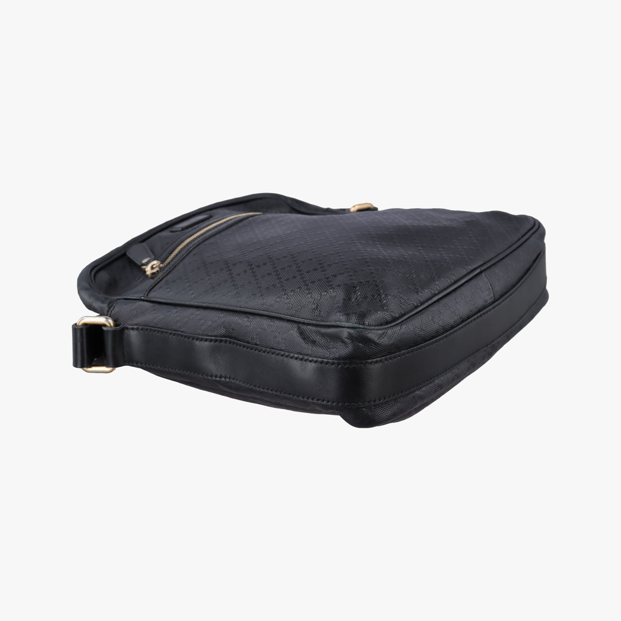 Pre-owned Gucci GG Imprime Messenger Black Leather 201448 shoulderbag | stylenewstar