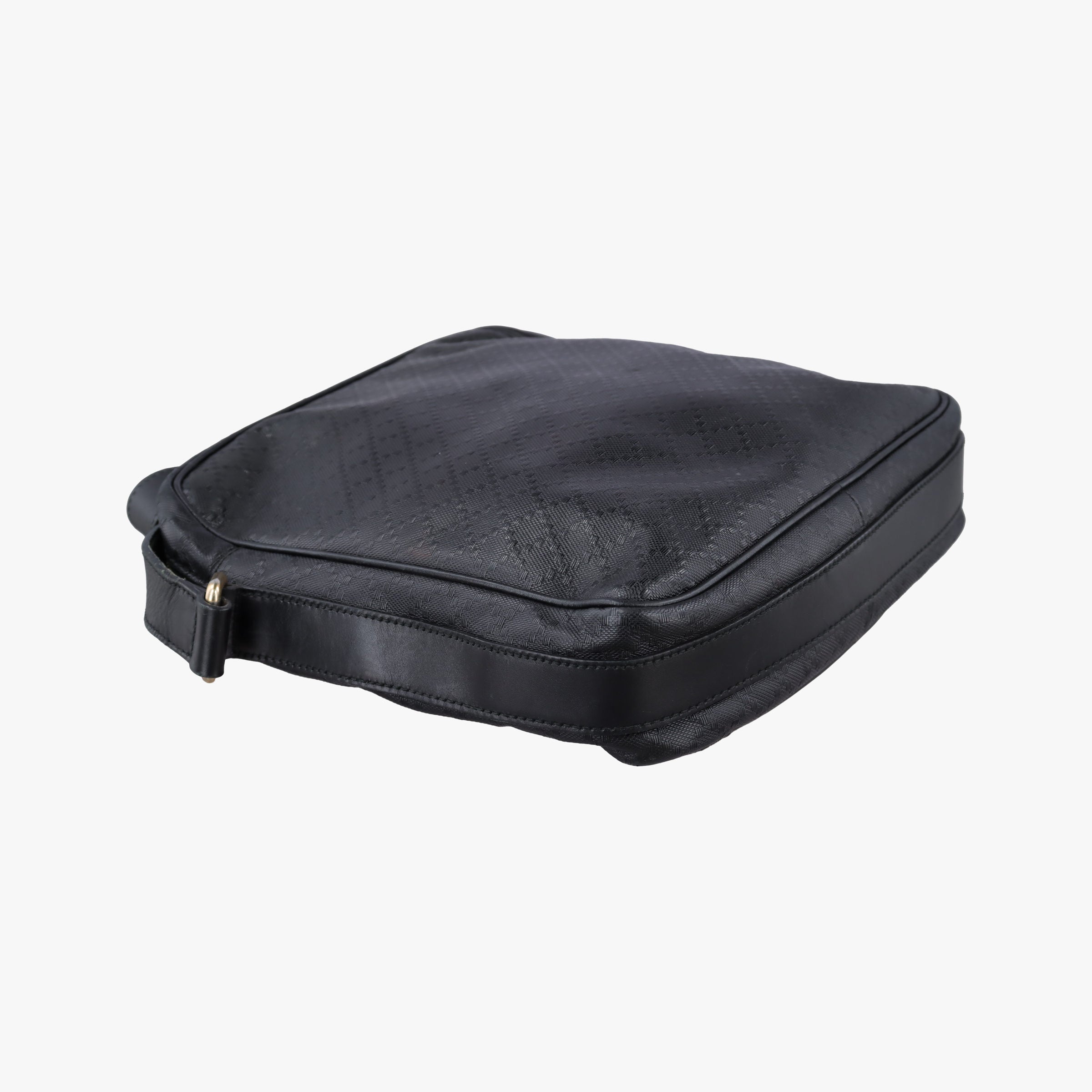 Pre-owned Gucci GG Imprime Messenger Black Leather 201448 shoulderbag | stylenewstar