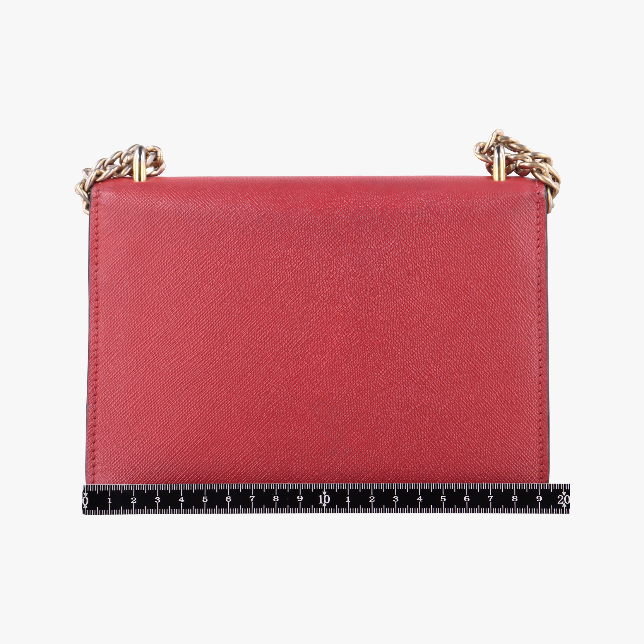 Vintage Prada Triangle Logo Red SAFFIANO Leather 1BD200 shoulderbag | stylenewstar