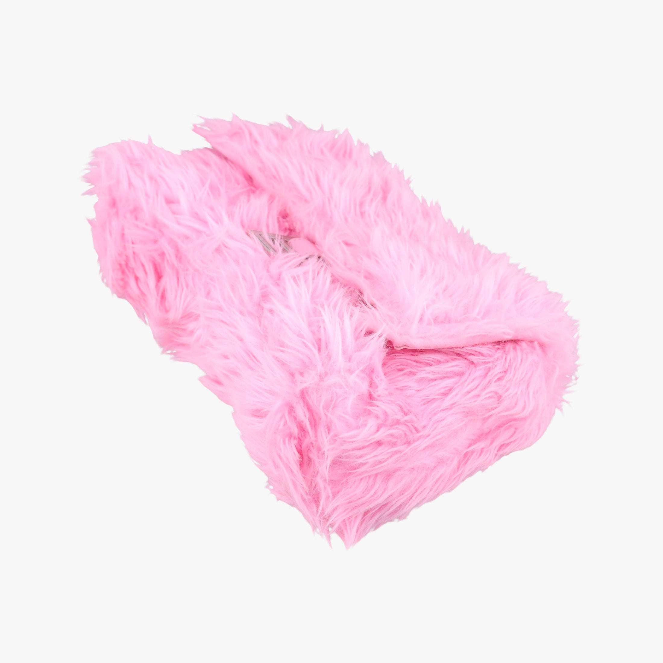 Pre-owned Balenciaga Hourglass Pink Faux fur 715153 210N2 shoulderbag | stylenewstar