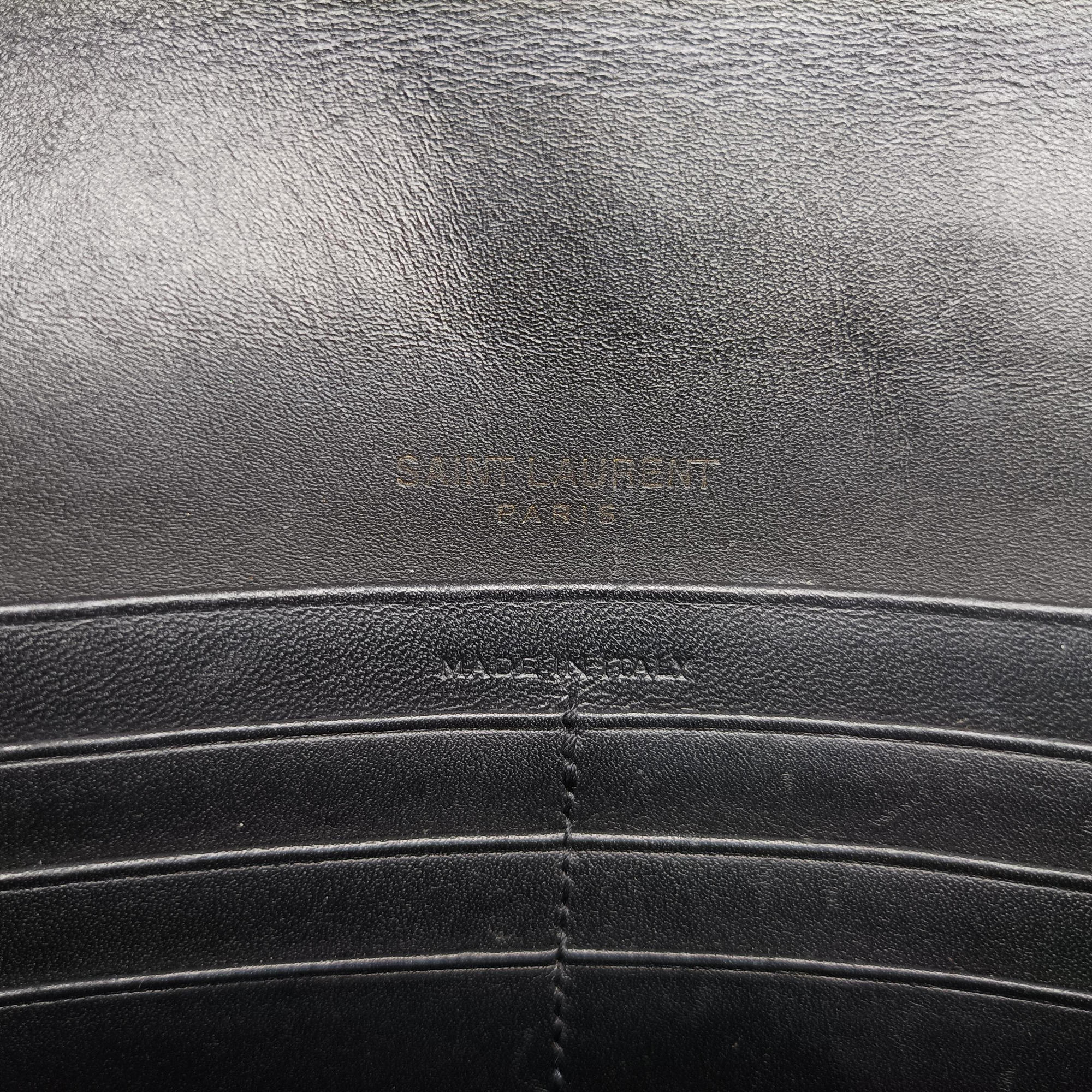 Pre-owned Yves Saint Laurent KATE Black Leather 452159 shoulderbag | stylenewstar