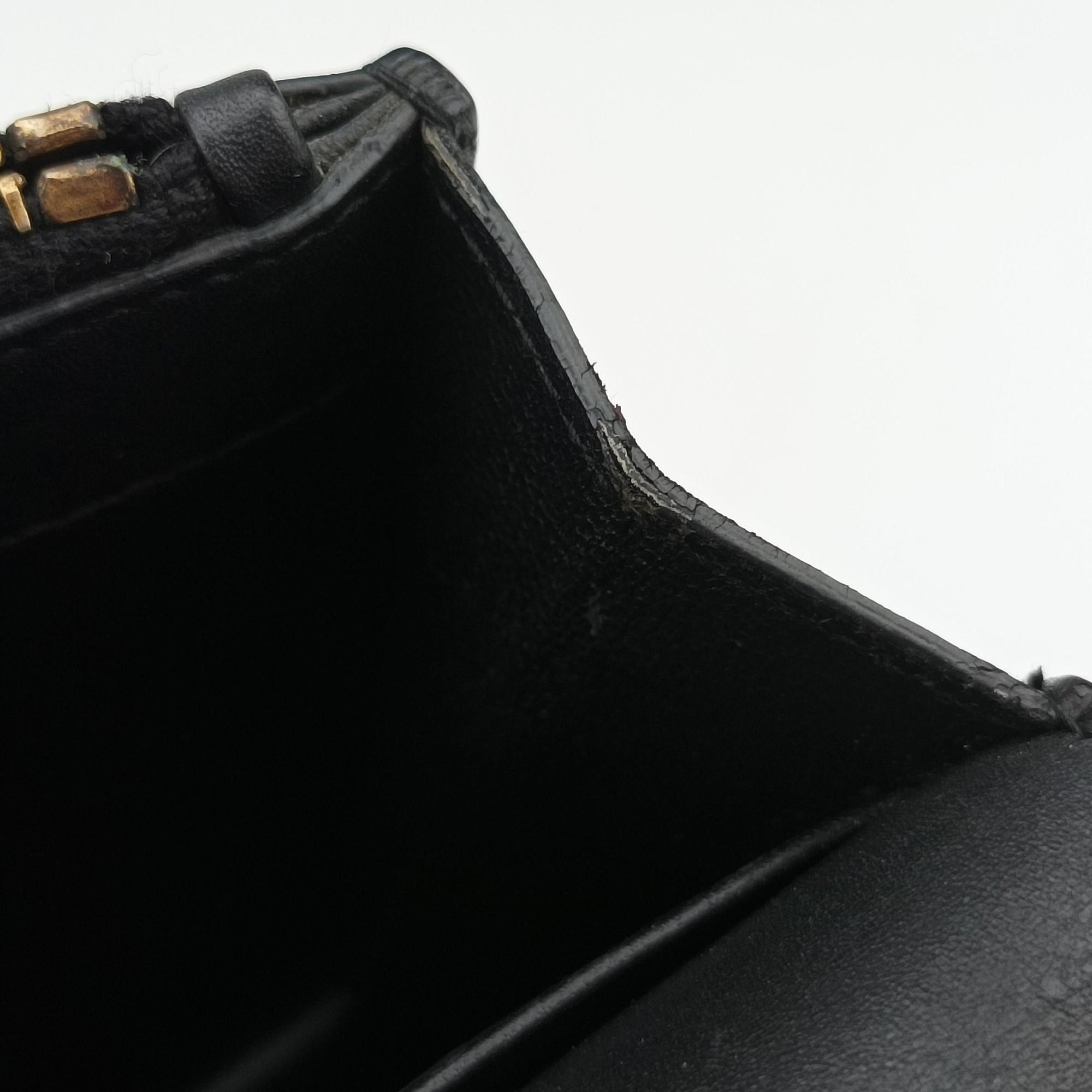 Pre-owned Yves Saint Laurent KATE Black Leather 452159 shoulderbag | stylenewstar