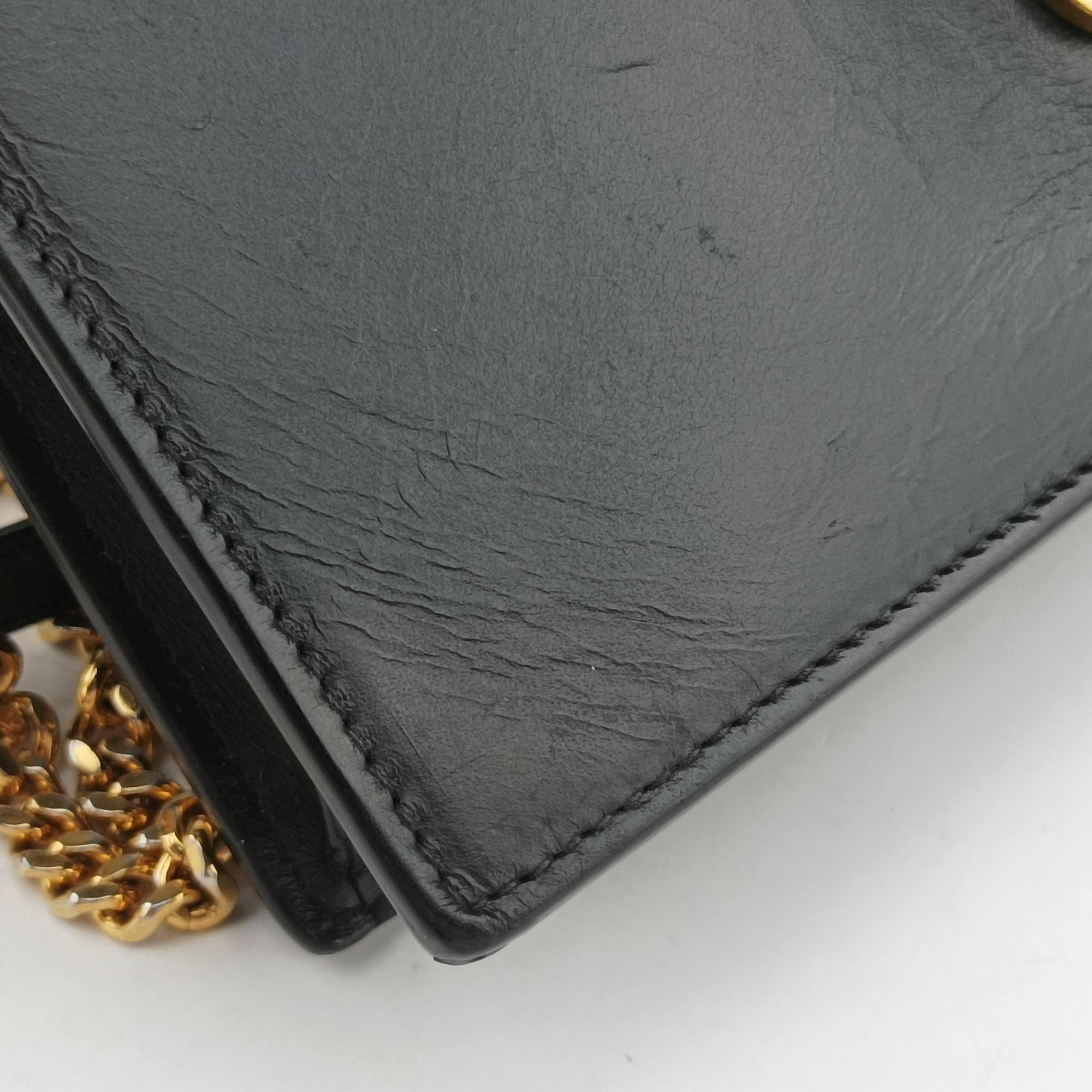 Pre-owned Yves Saint Laurent KATE Black Leather 452159 shoulderbag | stylenewstar