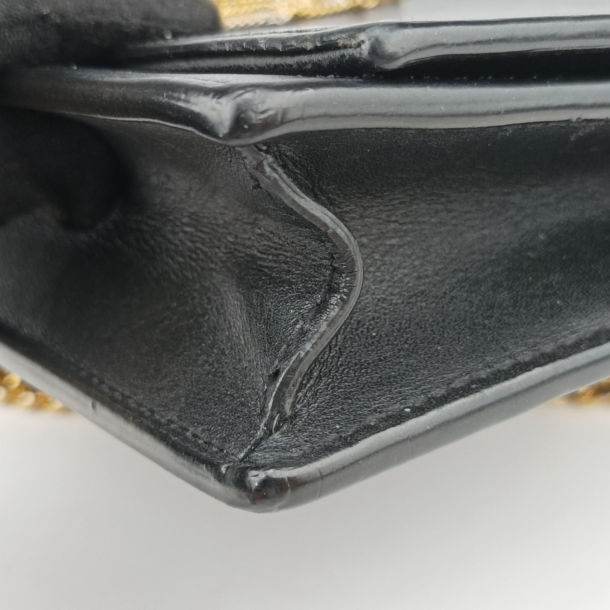 Pre-owned Yves Saint Laurent KATE Black Leather 452159 shoulderbag | stylenewstar