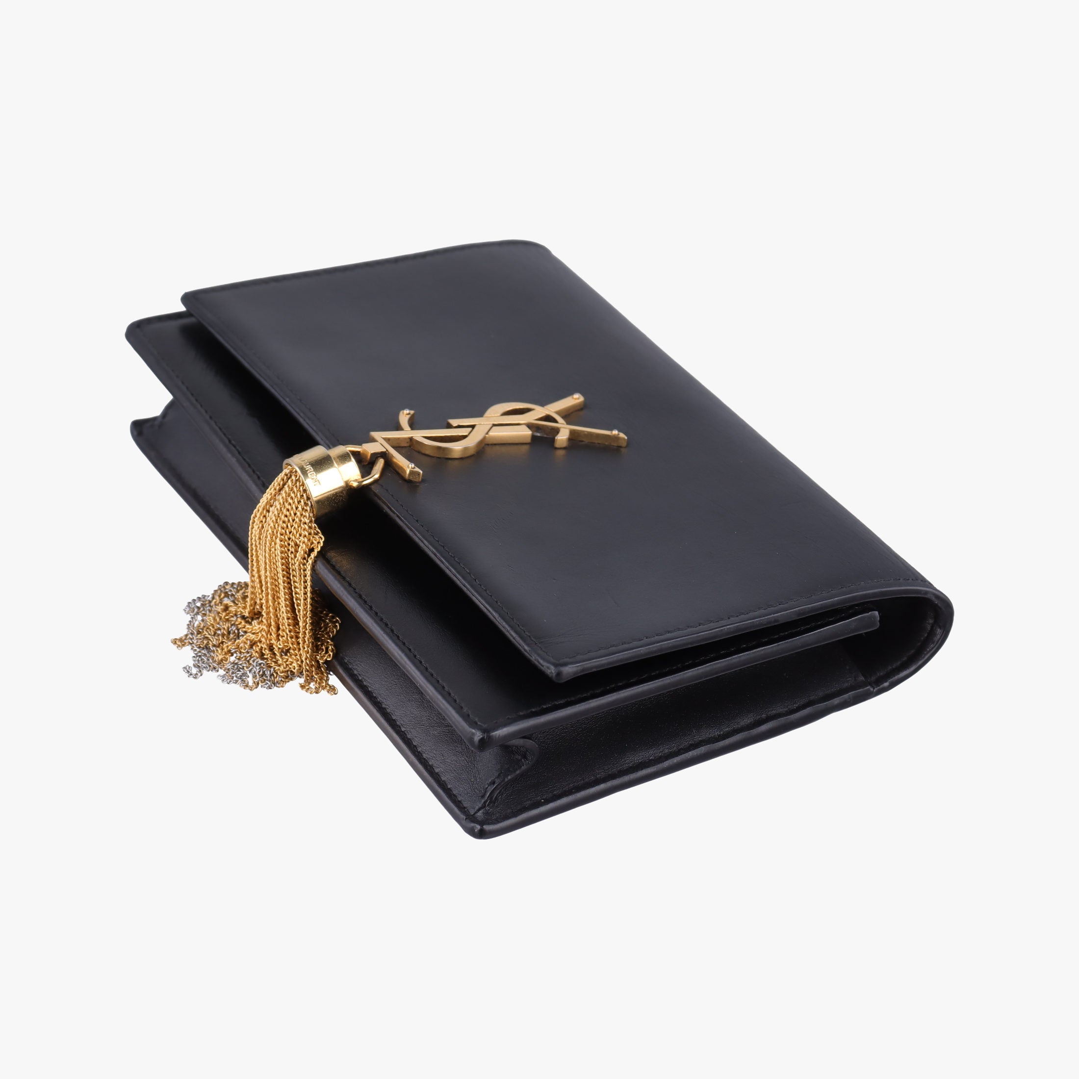 Pre-owned Yves Saint Laurent KATE Black Leather 452159 shoulderbag | stylenewstar