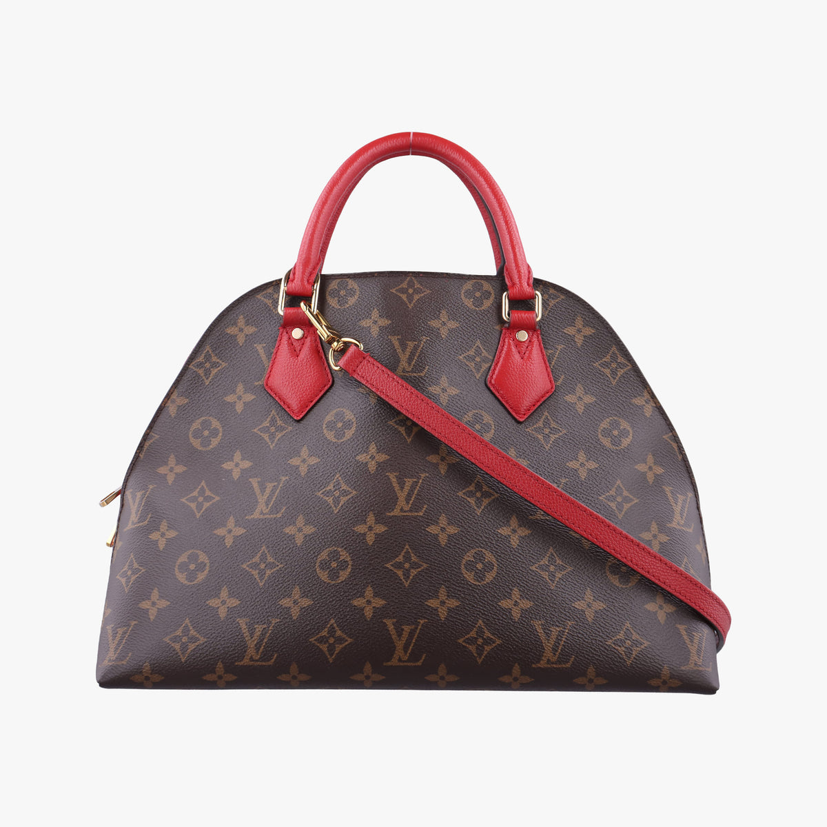 Secondhand Louis Vuitton Alma Bag Into Bag Brown×Rouge Monogram Canvas M41779 shoulderbag | stylenewstar