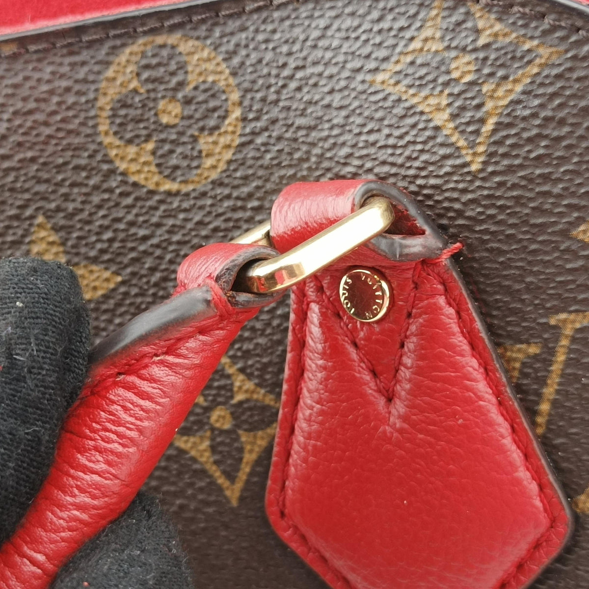 Secondhand Louis Vuitton Alma Bag Into Bag Brown×Rouge Monogram Canvas M41779 shoulderbag | stylenewstar
