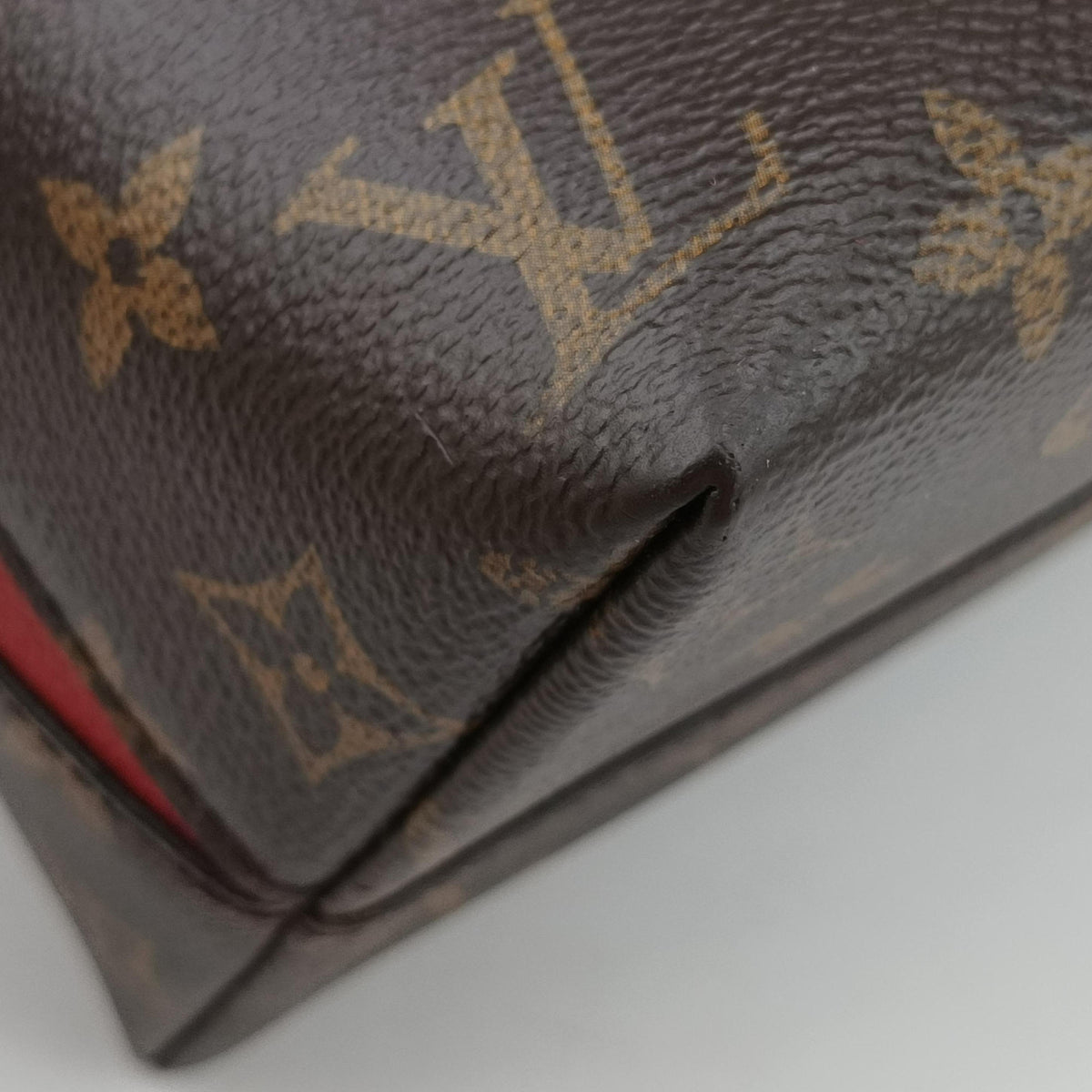 Secondhand Louis Vuitton Alma Bag Into Bag Brown×Rouge Monogram Canvas M41779 shoulderbag | stylenewstar
