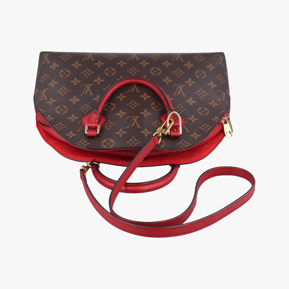 Secondhand Louis Vuitton Alma Bag Into Bag Brown×Rouge Monogram Canvas M41779 shoulderbag | stylenewstar