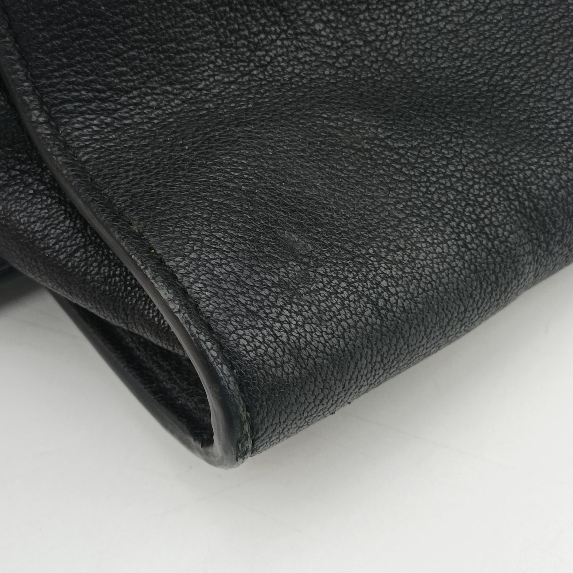 Pre-owned Yves Saint Laurent Cabas ChYc Black Leather 400666 shoulderbag | stylenewstar