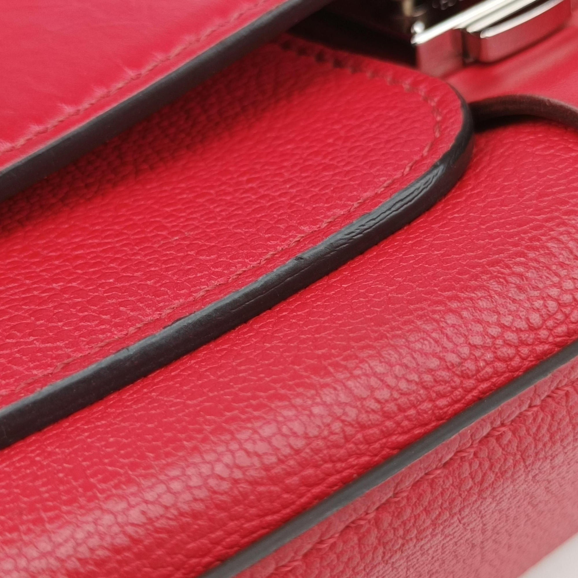 Pre-owned Louis Vuitton Very Chain Bag Ruby leather M44285 shoulderbag | stylenewstar