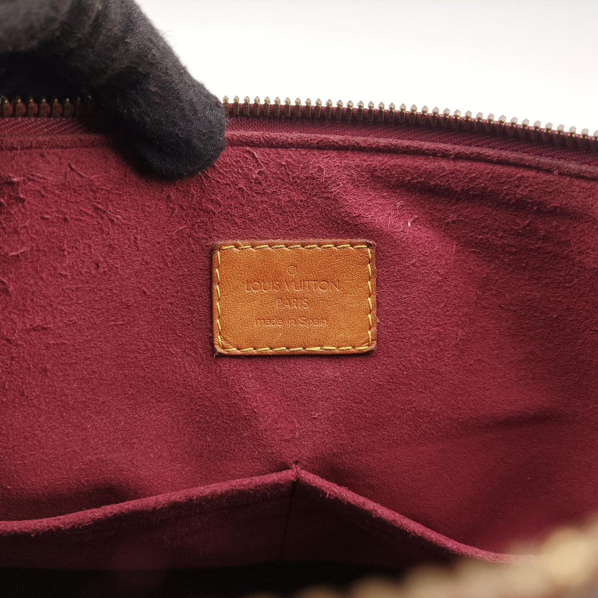 Pre-owned Louis Vuitton PALLAS brown×SAFRAN Monogram Canvas×calf leather M40929 shoulderbag | stylenewstar