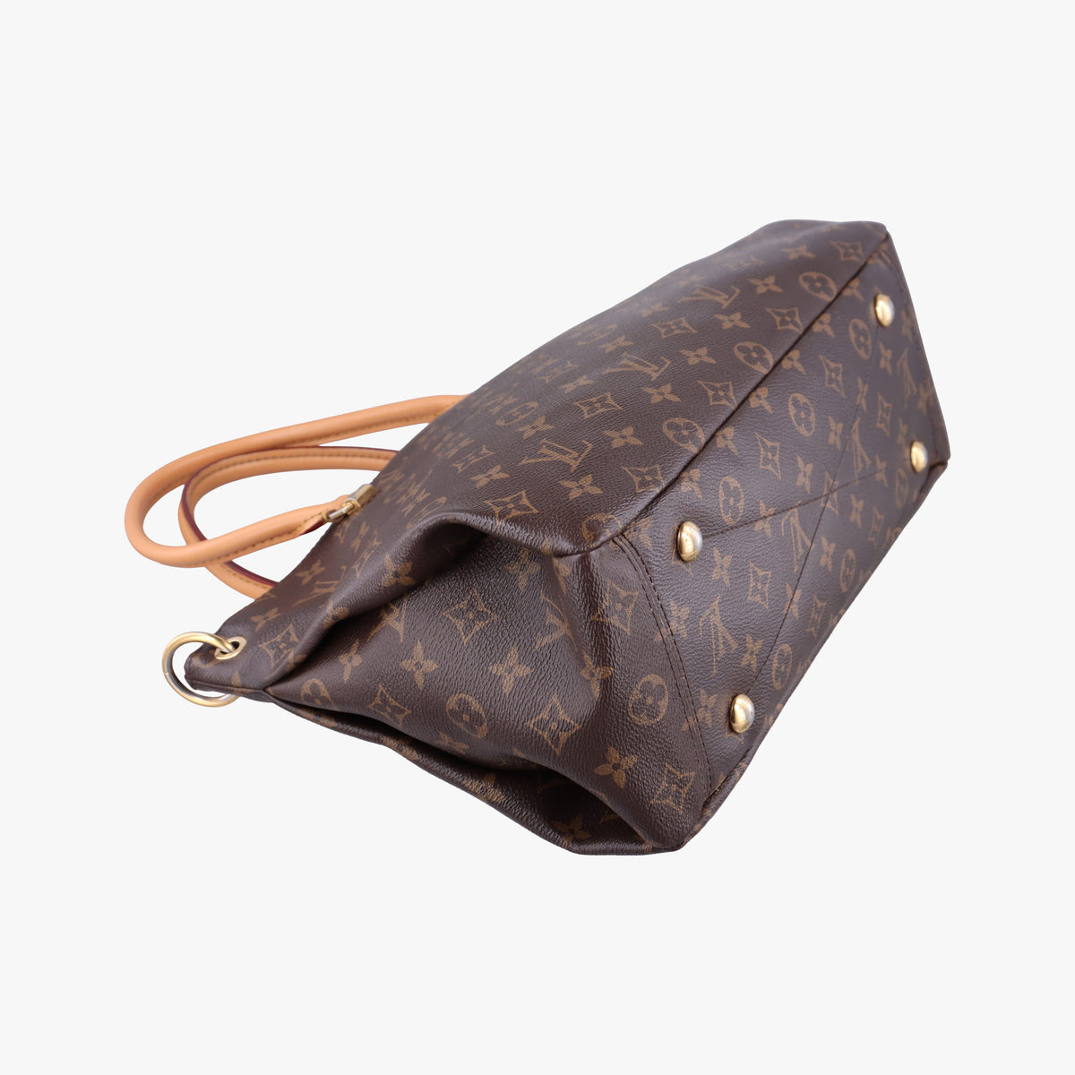 Pre-owned Louis Vuitton PALLAS brown×SAFRAN Monogram Canvas×calf leather M40929 shoulderbag | stylenewstar