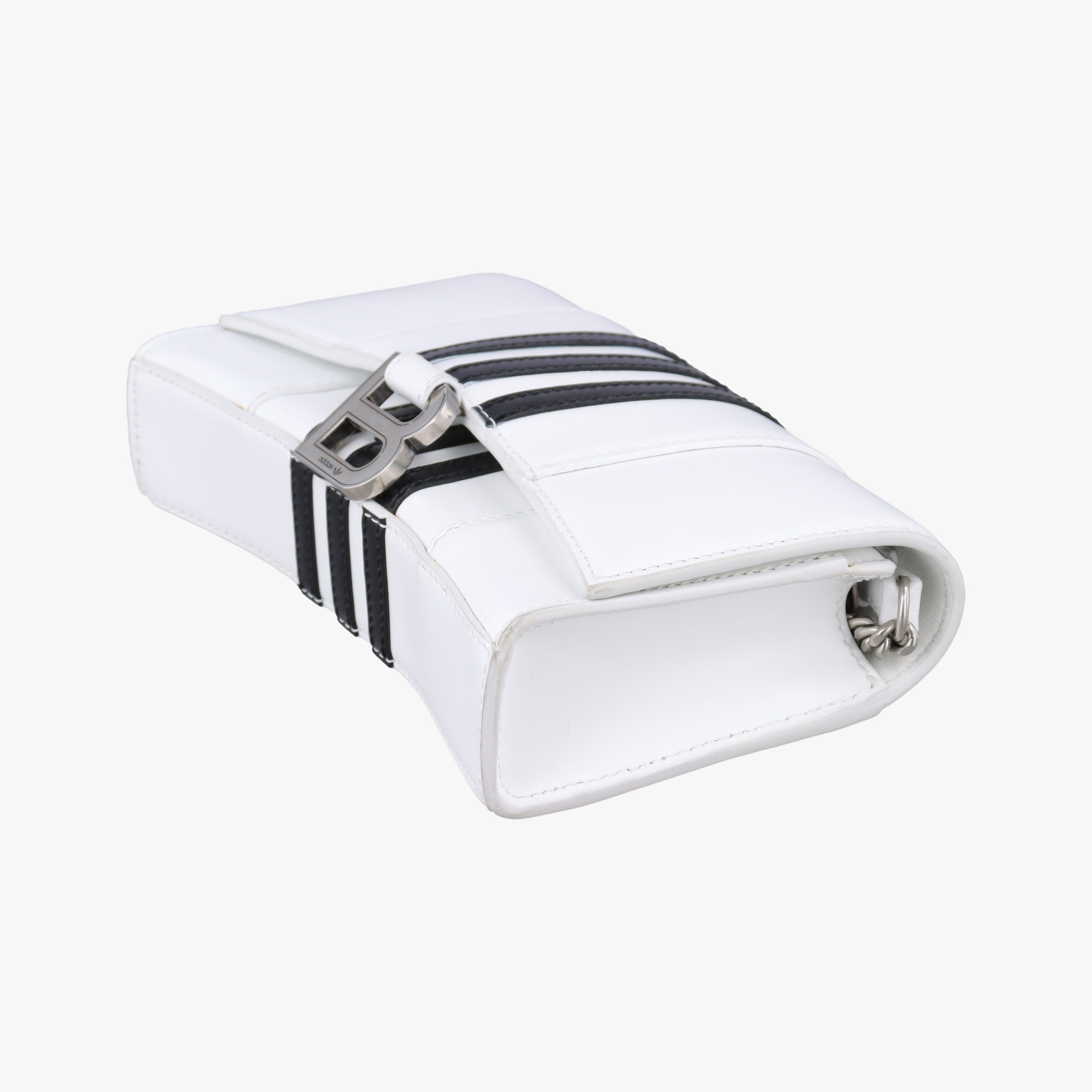 Vintage Balenciaga Hourglass adidas White x black Leather  shoulderbag | stylenewstar