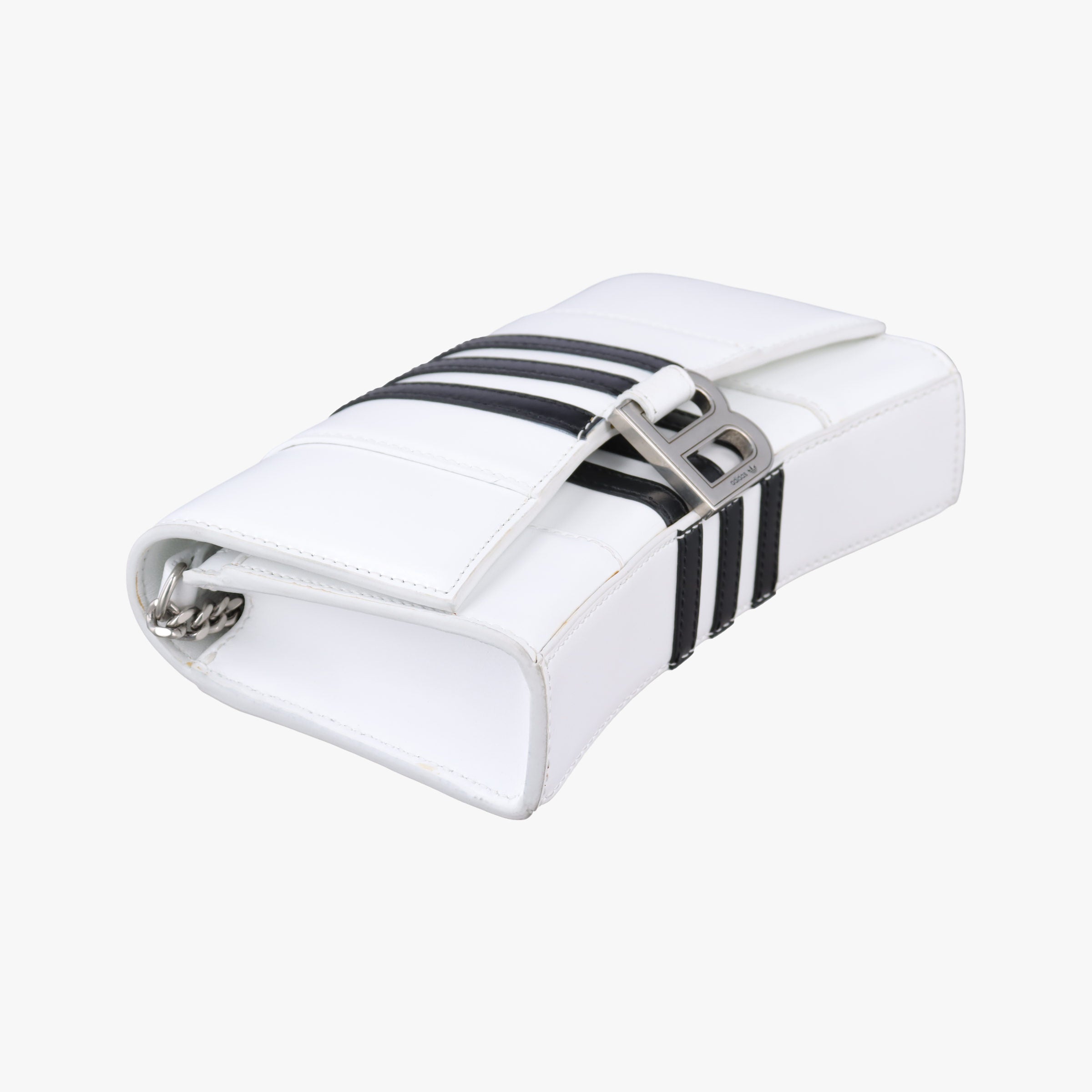Vintage Balenciaga Hourglass adidas White x black Leather  shoulderbag | stylenewstar