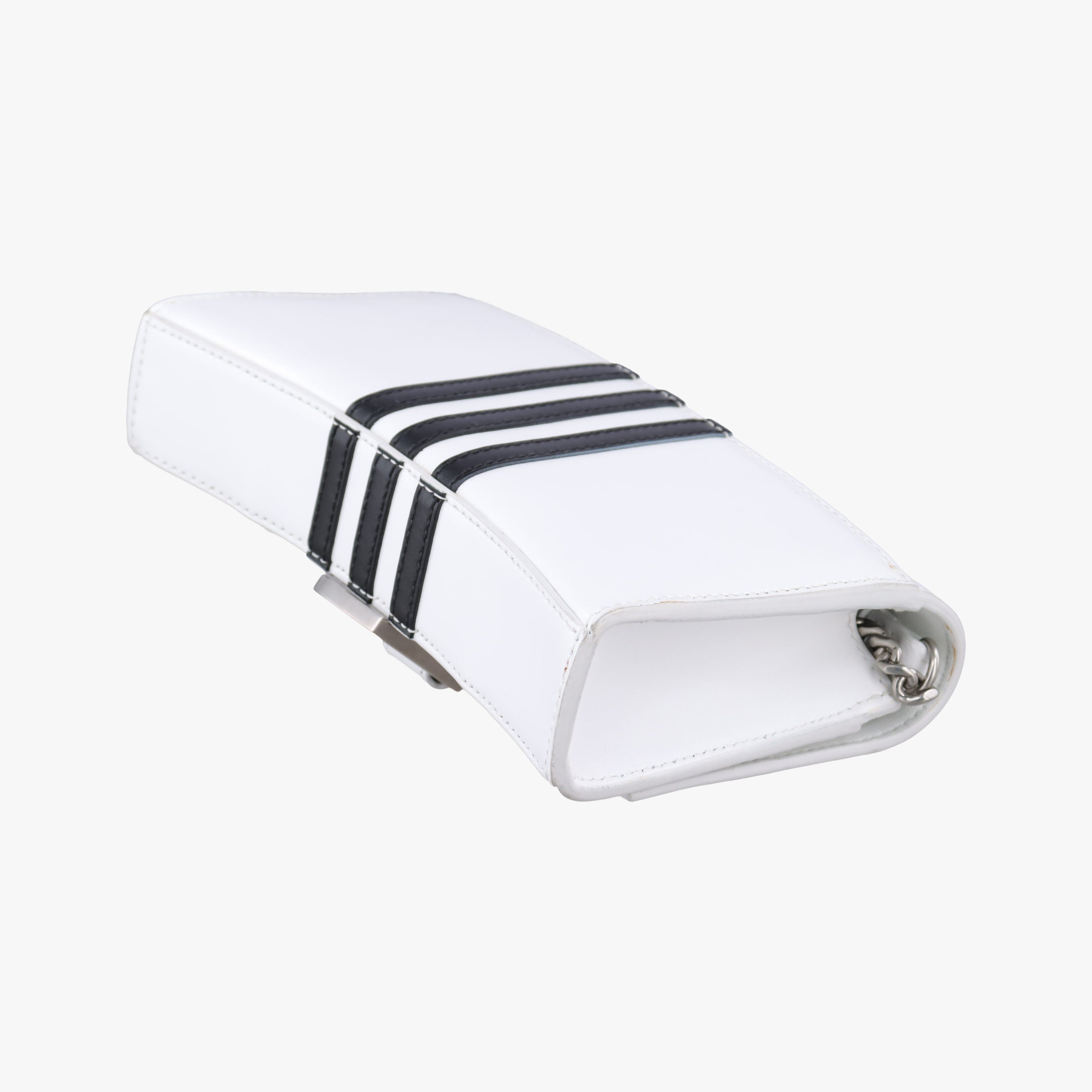 Vintage Balenciaga Hourglass adidas White x black Leather  shoulderbag | stylenewstar
