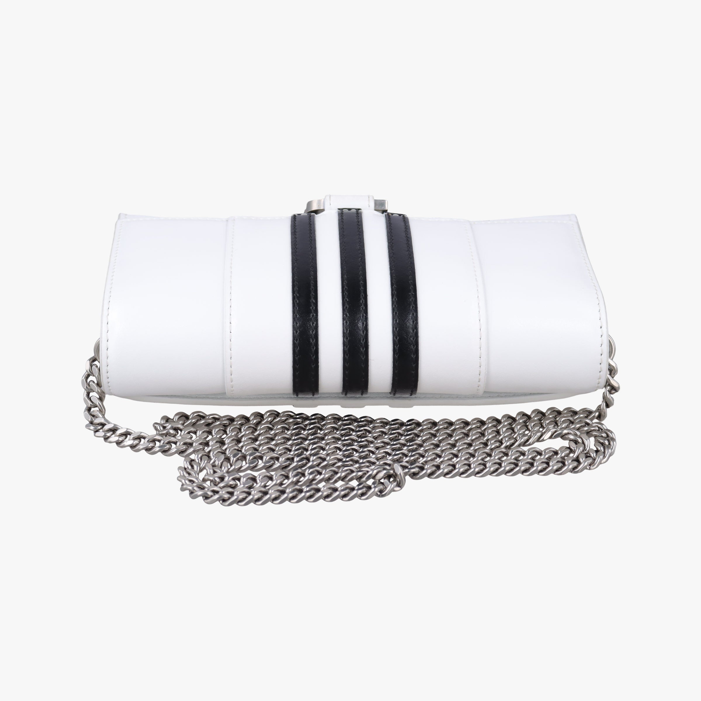 Vintage Balenciaga Hourglass adidas White x black Leather  shoulderbag | stylenewstar