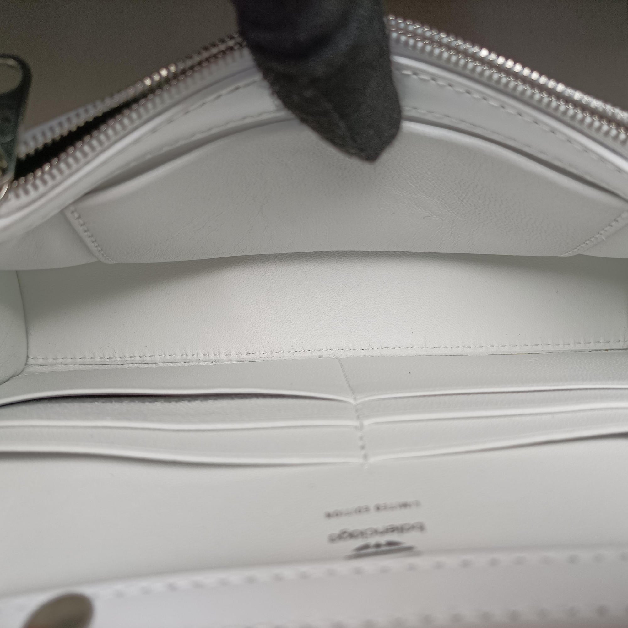 Vintage Balenciaga Hourglass adidas White x black Leather  shoulderbag | stylenewstar