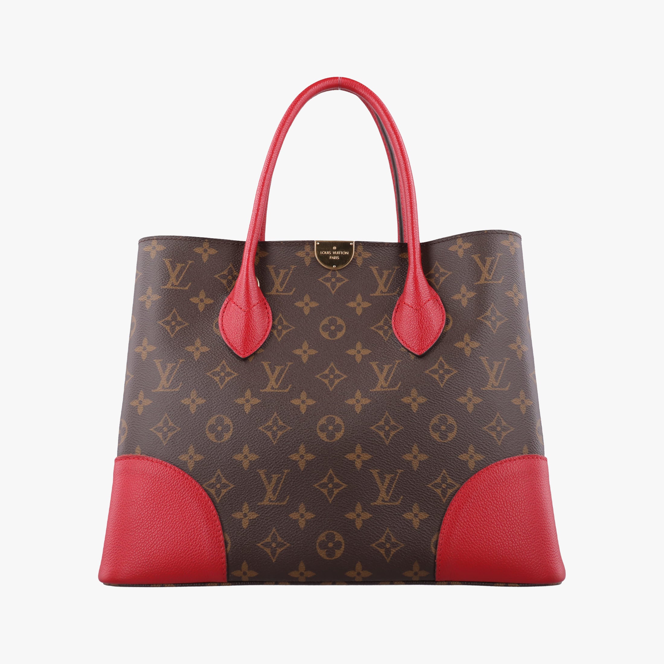 Secondhand Louis Vuitton FLANDRIN Brown×CERISE Monogram Canvas×calf leather M41596 handbag | stylenewstar