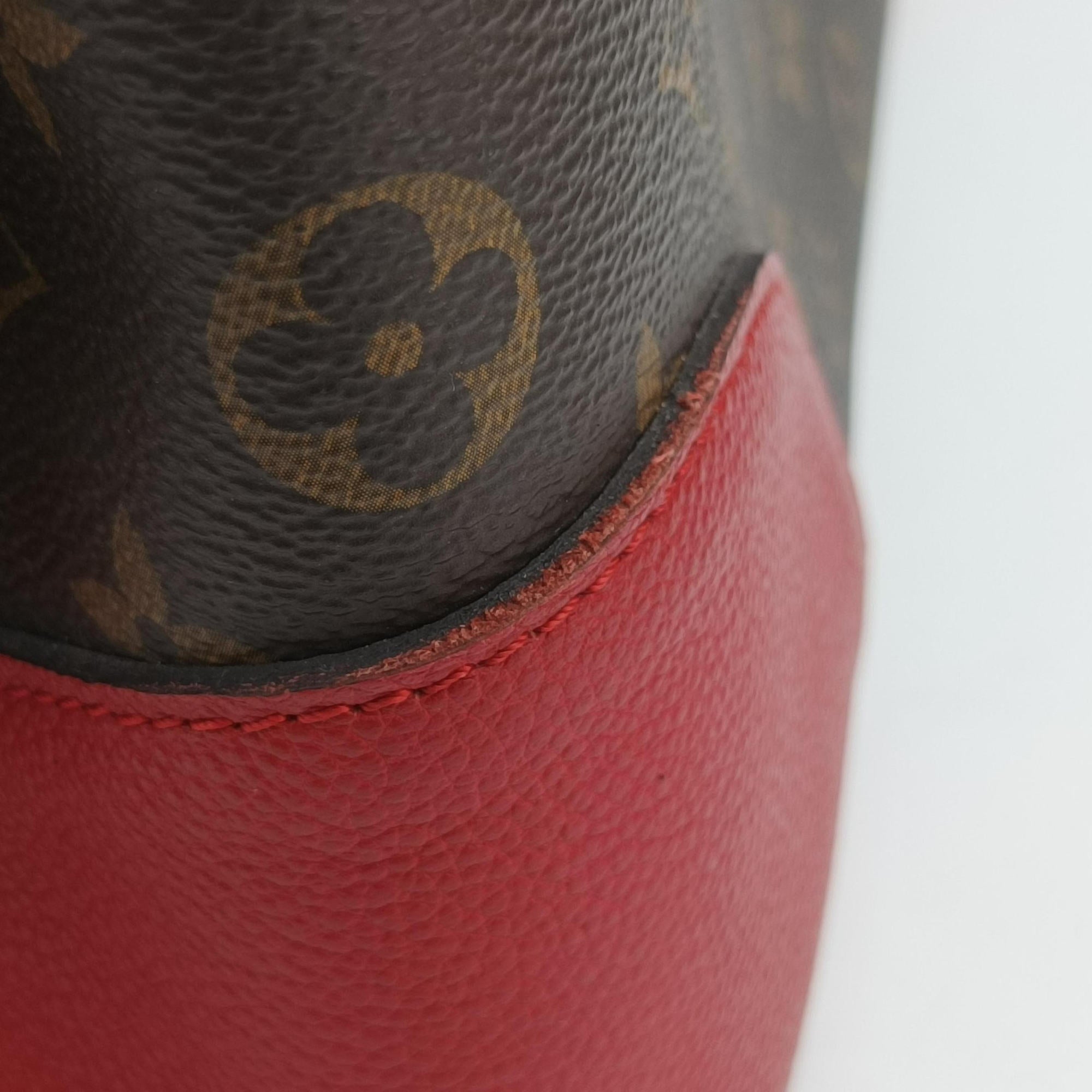 Secondhand Louis Vuitton FLANDRIN Brown×CERISE Monogram Canvas×calf leather M41596 handbag | stylenewstar