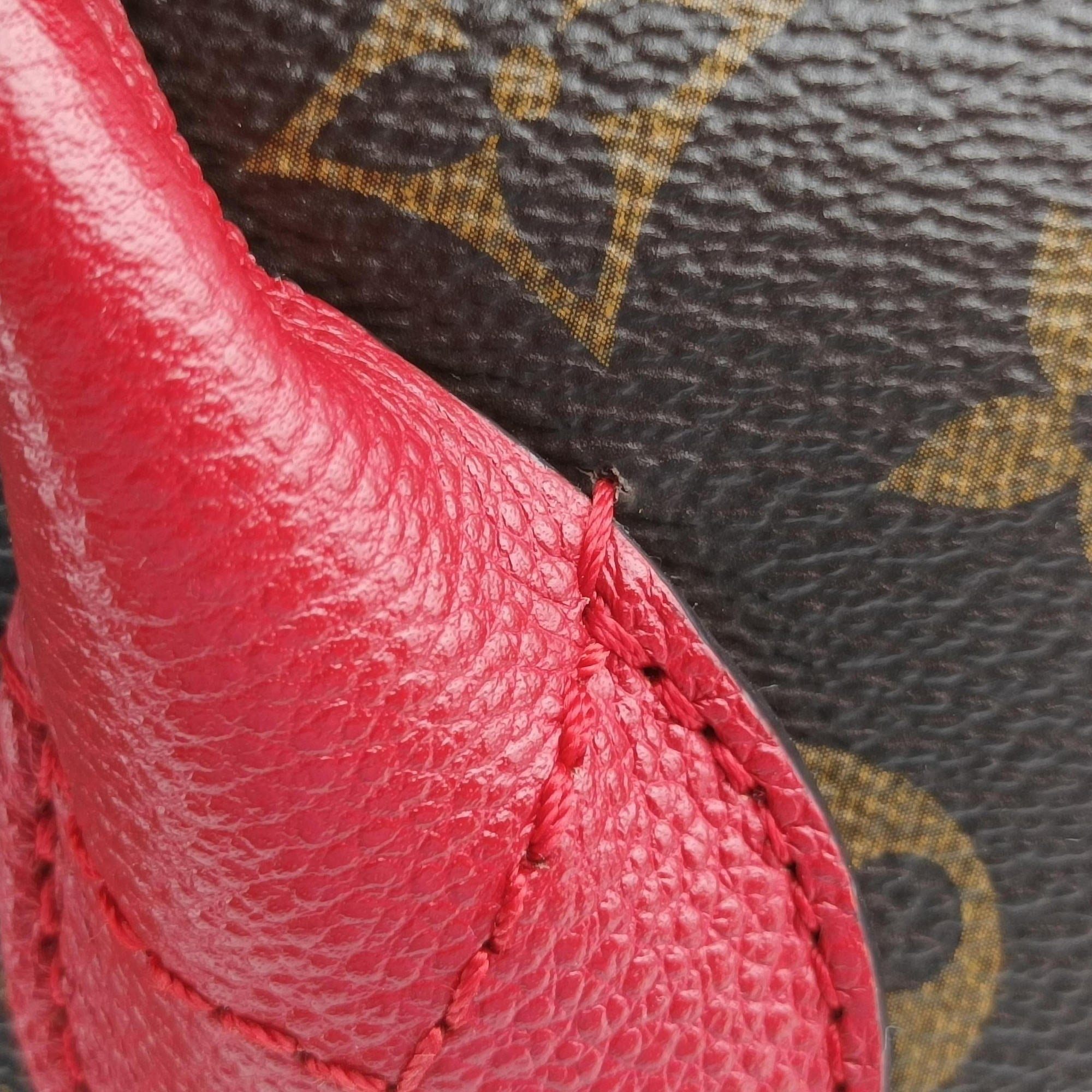Secondhand Louis Vuitton FLANDRIN Brown×CERISE Monogram Canvas×calf leather M41596 handbag | stylenewstar