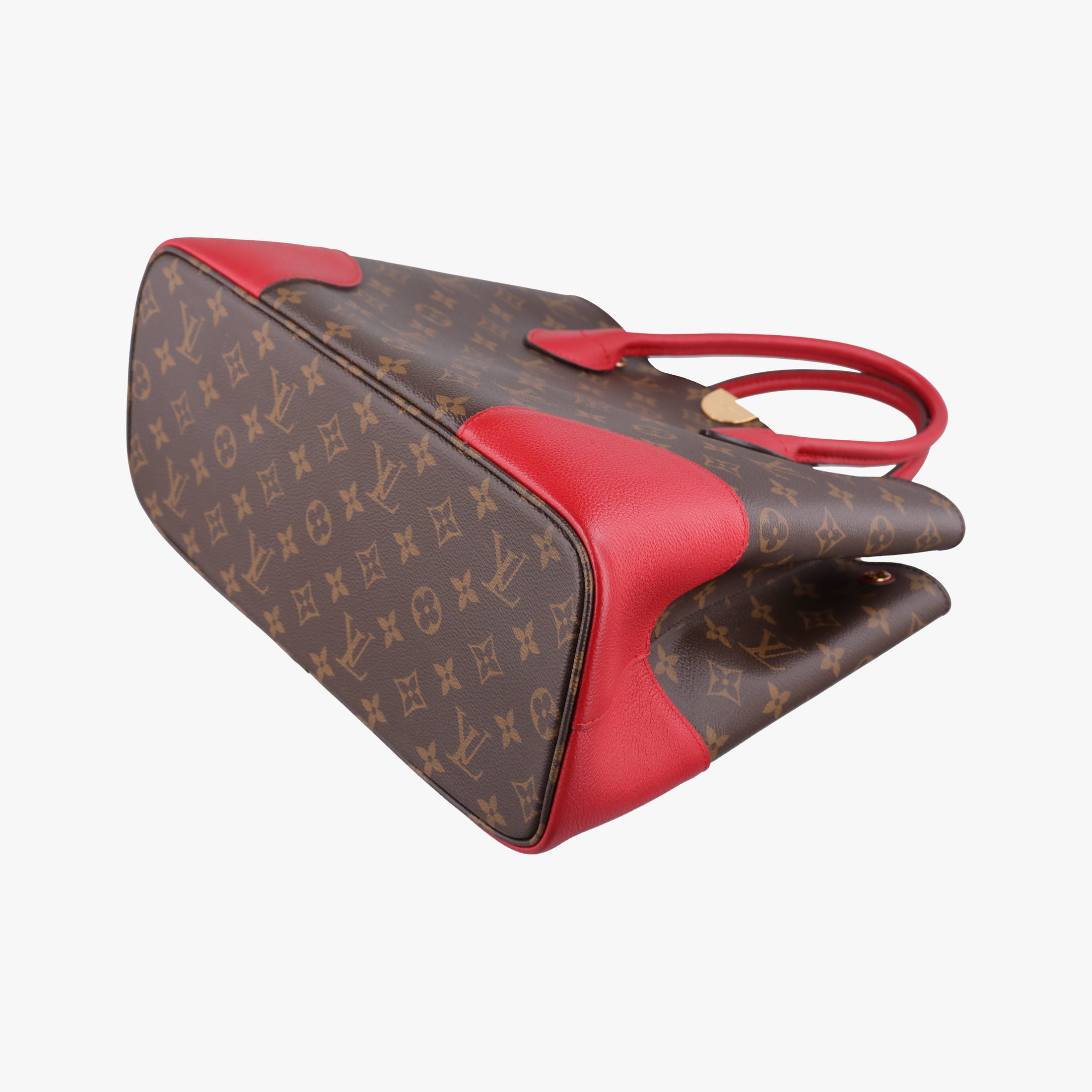 Secondhand Louis Vuitton FLANDRIN Brown×CERISE Monogram Canvas×calf leather M41596 handbag | stylenewstar