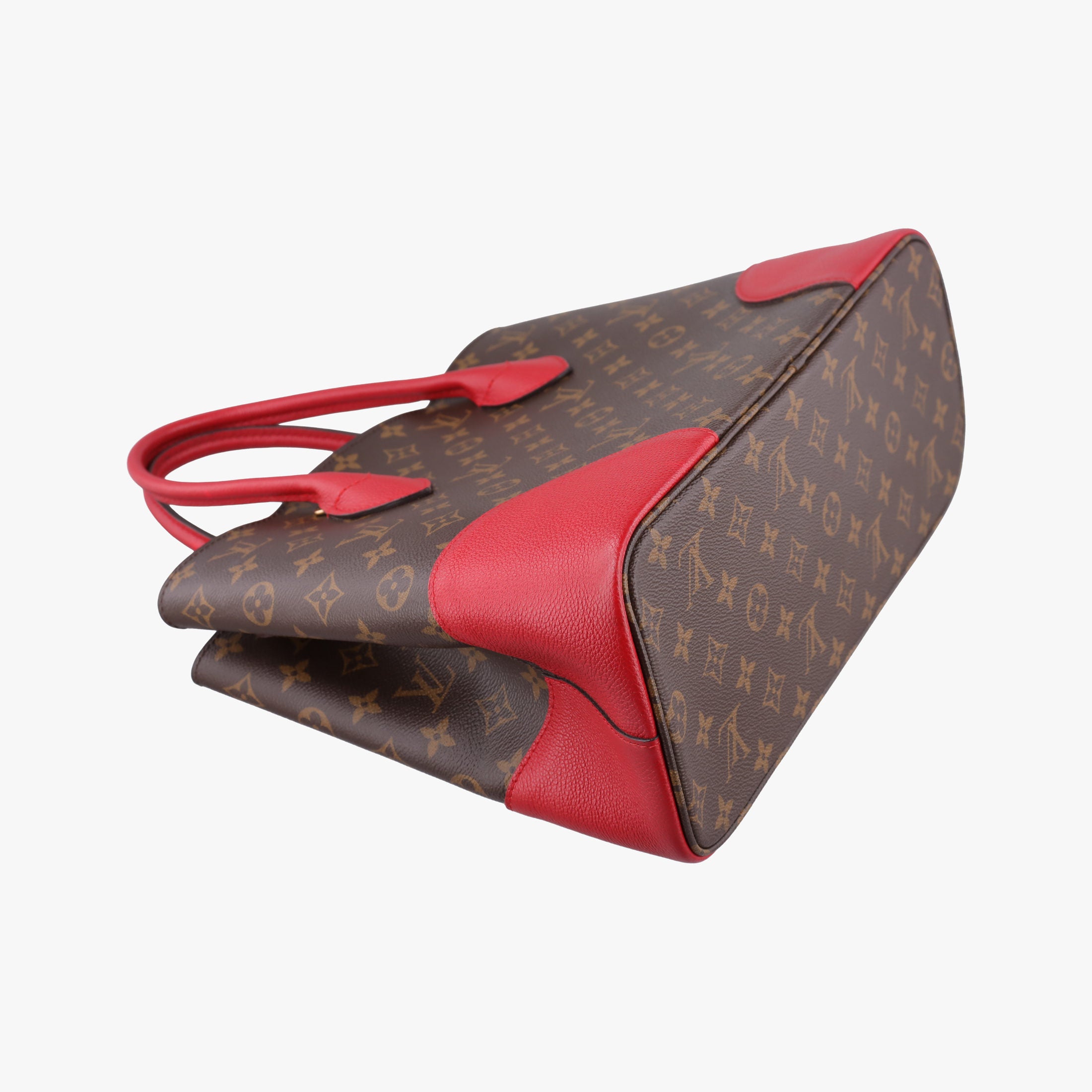 Secondhand Louis Vuitton FLANDRIN Brown×CERISE Monogram Canvas×calf leather M41596 handbag | stylenewstar