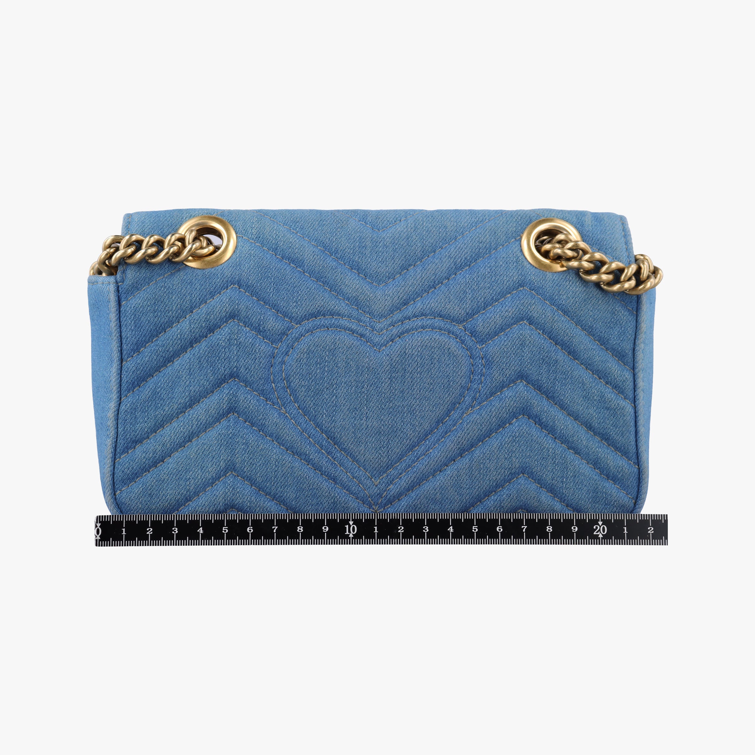 Secondhand Gucci GG Marmont Blue Denim 446744 shoulderbag | stylenewstar