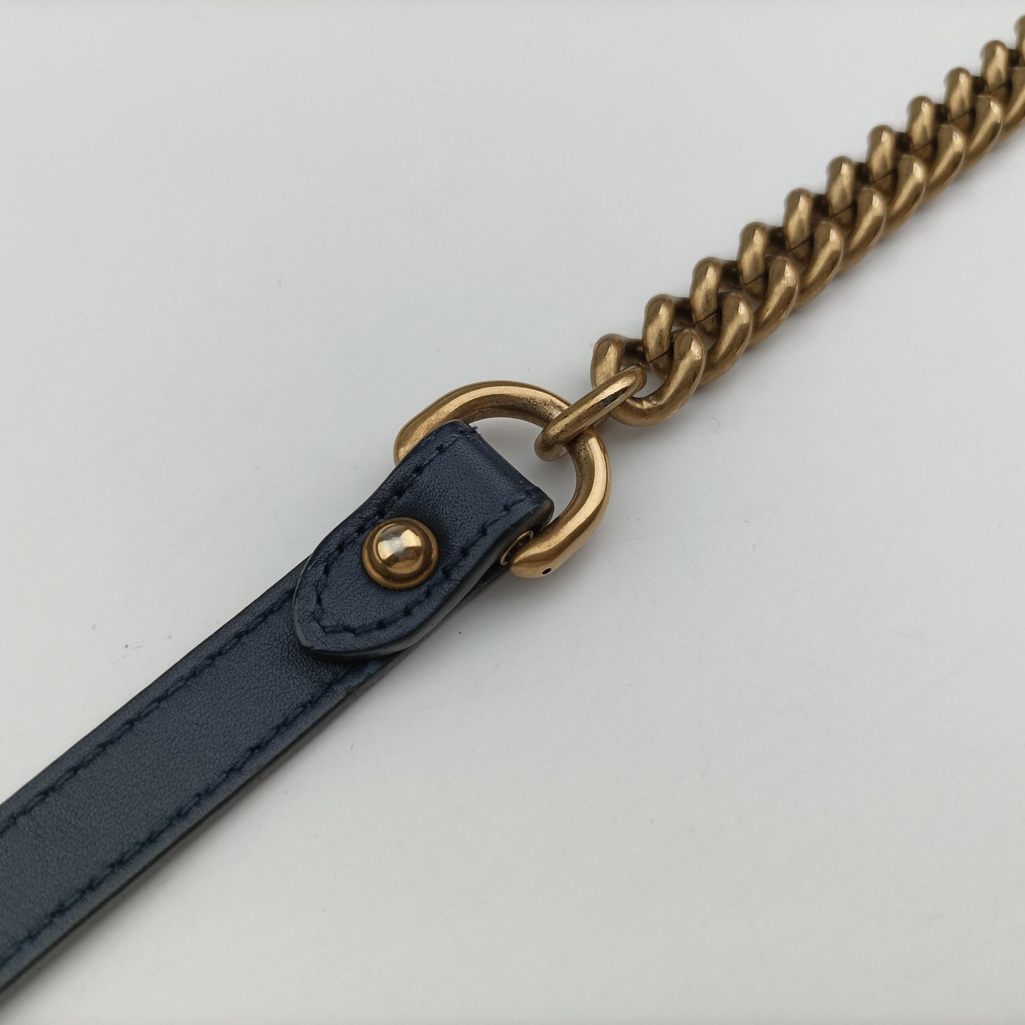Secondhand Gucci GG Marmont Blue Denim 446744 shoulderbag | stylenewstar