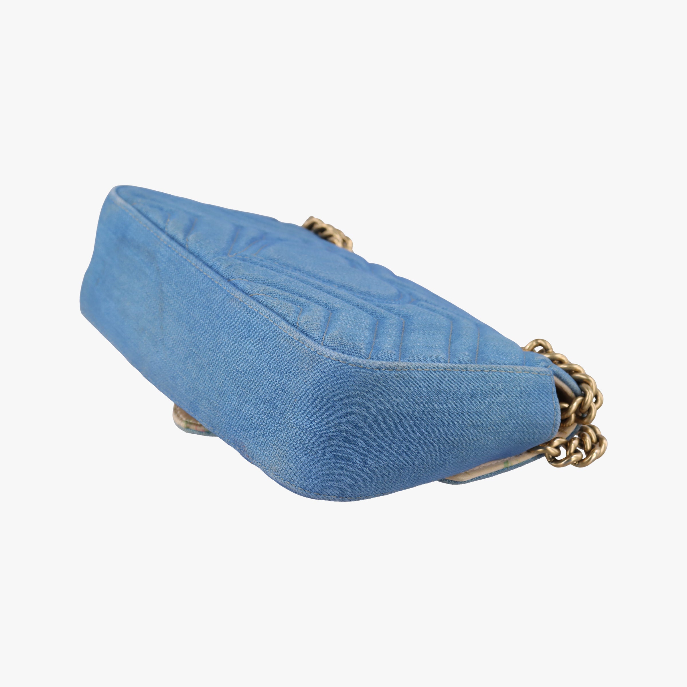 Secondhand Gucci GG Marmont Blue Denim 446744 shoulderbag | stylenewstar