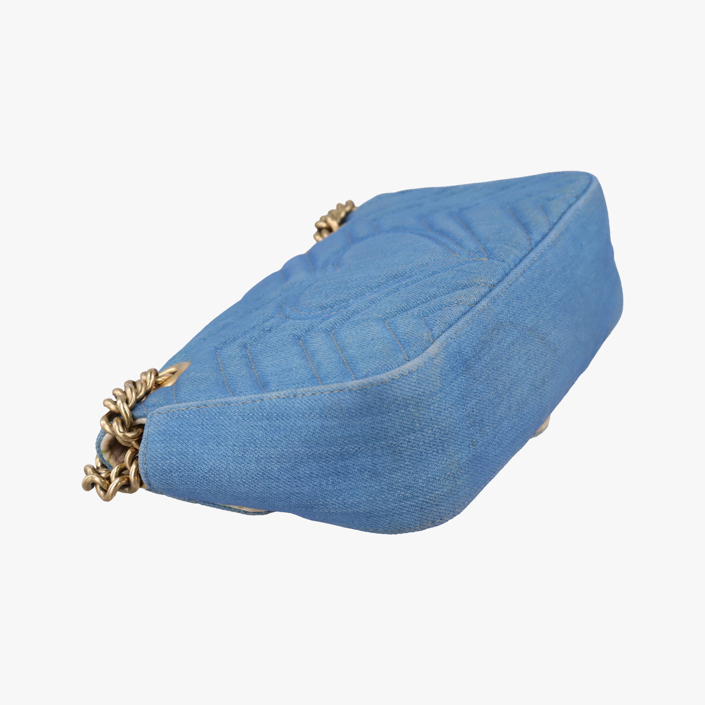 Secondhand Gucci GG Marmont Blue Denim 446744 shoulderbag | stylenewstar