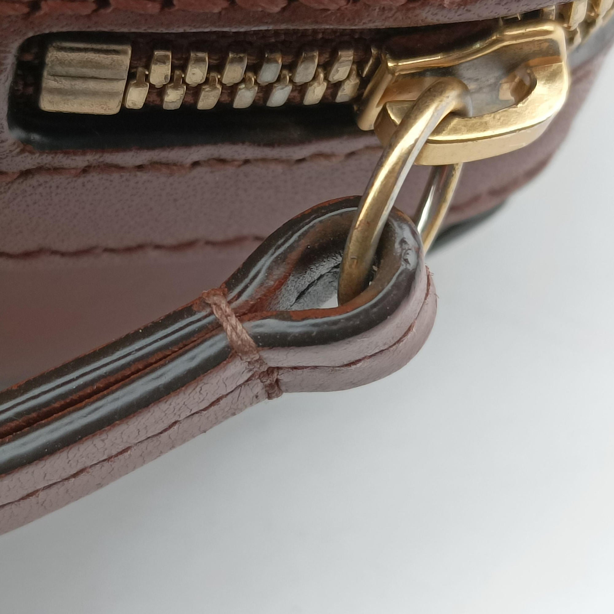 Secondhand Gucci GG SUPREME beige×brown PVC coated canvas×Leather 409529 shoulderbag | stylenewstar