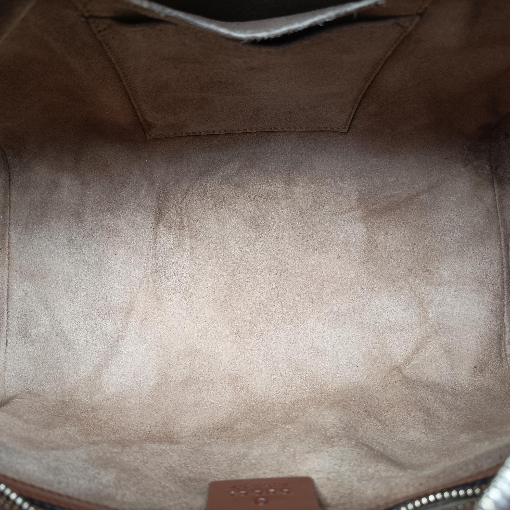 Secondhand Gucci GG SUPREME beige×brown PVC coated canvas×Leather 409529 shoulderbag | stylenewstar