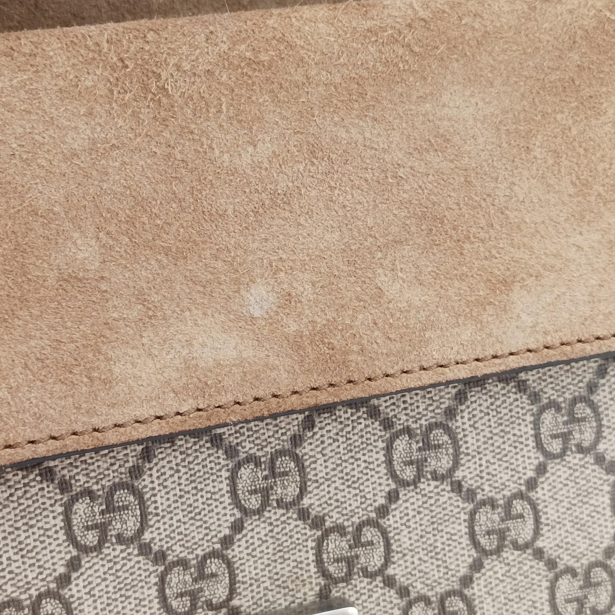 Pre-owned Gucci Dionysus Brown PVC coated canvas × suede 421970 shoulderbag | stylenewstar