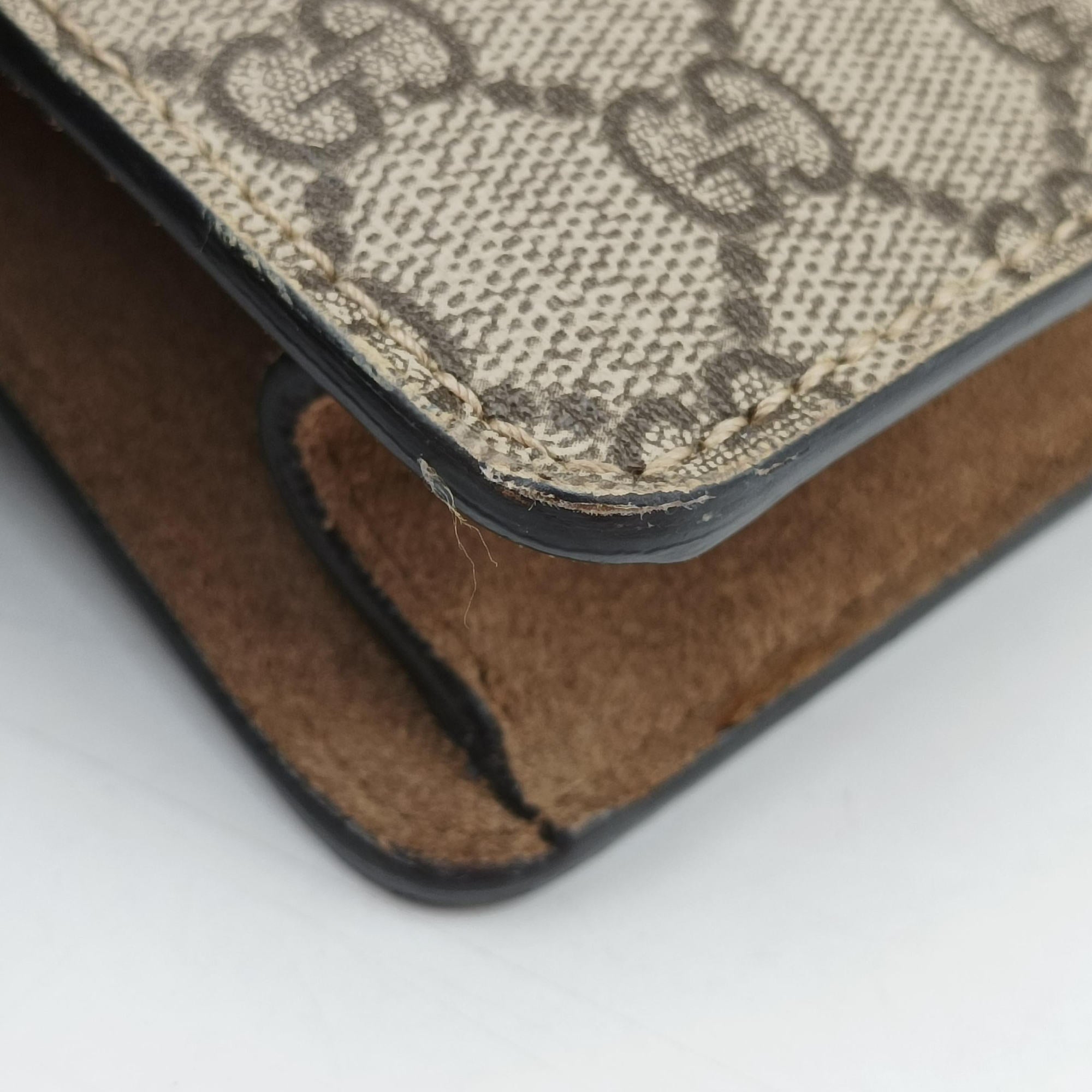 Pre-owned Gucci Dionysus Brown PVC coated canvas × suede 421970 shoulderbag | stylenewstar