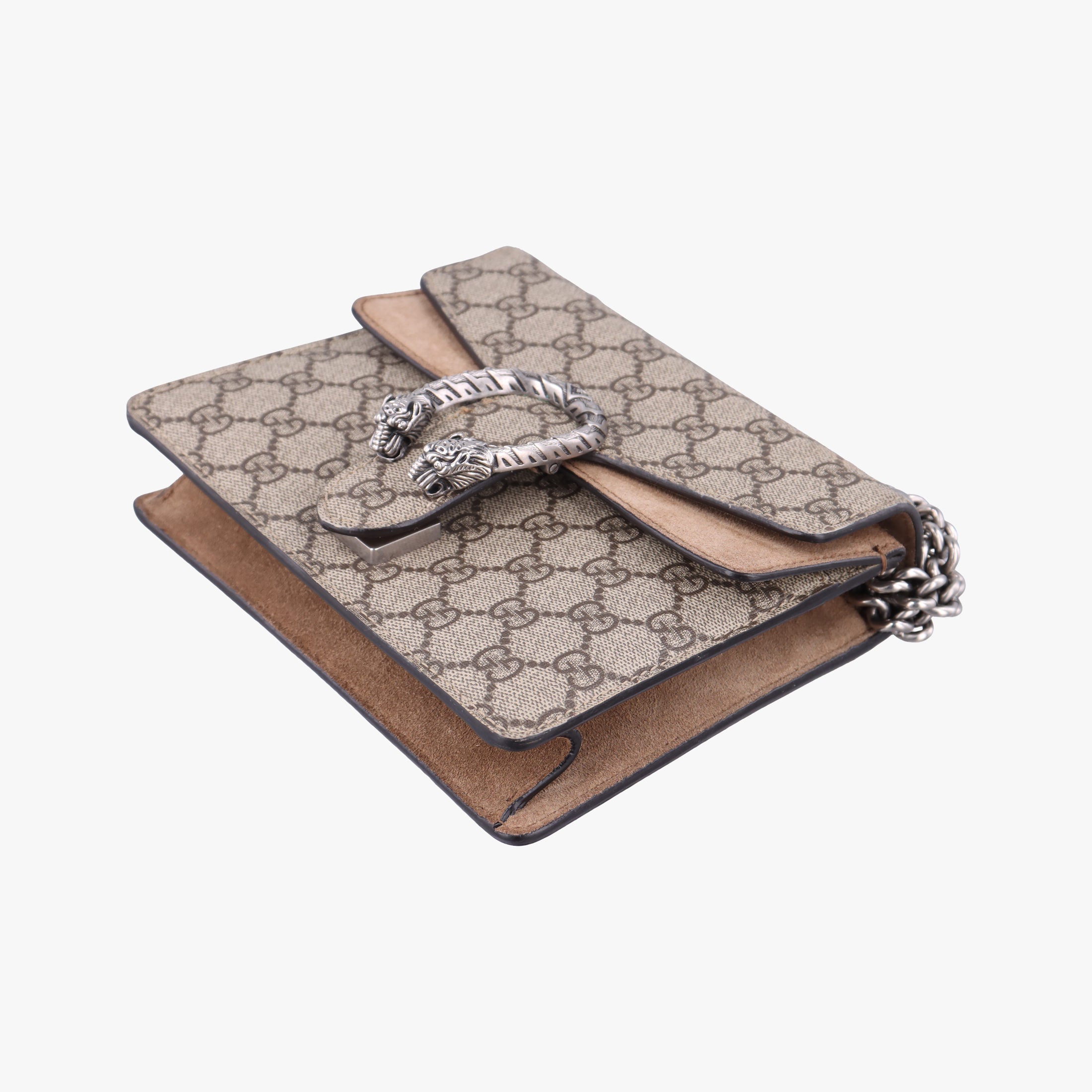 Pre-owned Gucci Dionysus Brown PVC coated canvas × suede 421970 shoulderbag | stylenewstar
