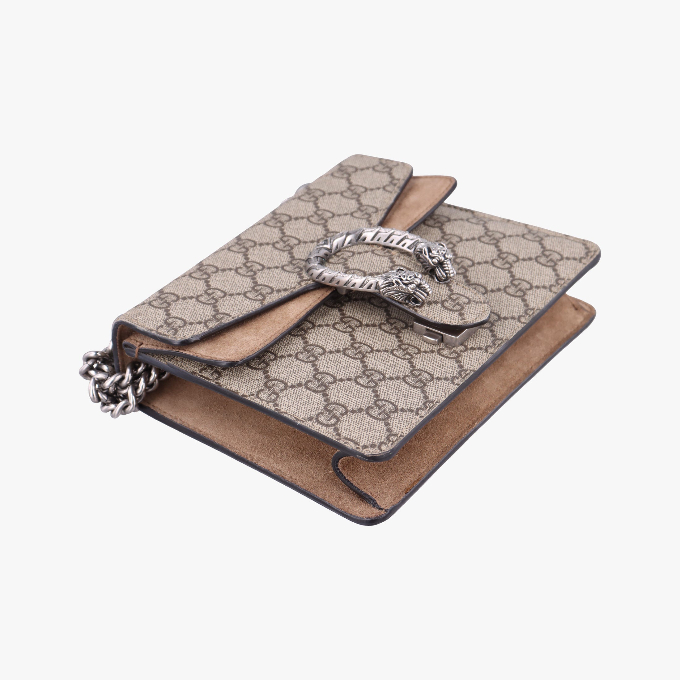 Pre-owned Gucci Dionysus Brown PVC coated canvas × suede 421970 shoulderbag | stylenewstar