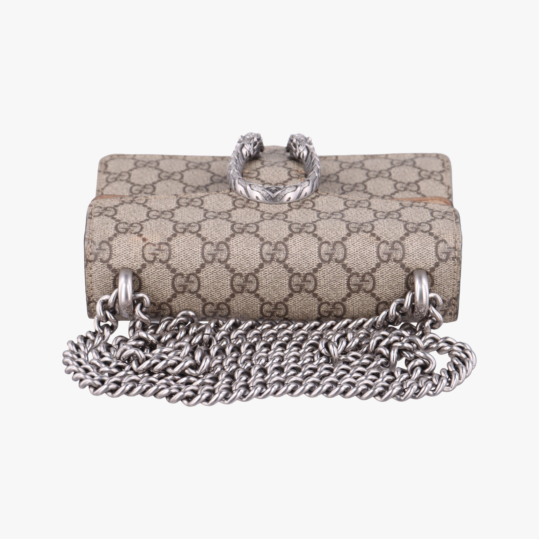 Pre-owned Gucci Dionysus Brown PVC coated canvas × suede 421970 shoulderbag | stylenewstar