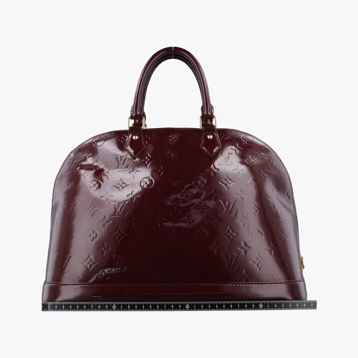 Pre-owned Louis Vuitton Alma GM Rouge Fauvist Vernis M91687 handbag | stylenewstar