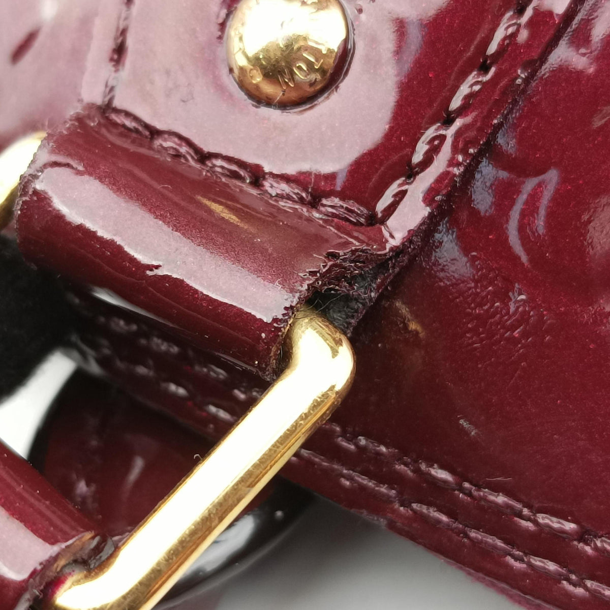 Pre-owned Louis Vuitton Alma GM Rouge Fauvist Vernis M91687 handbag | stylenewstar