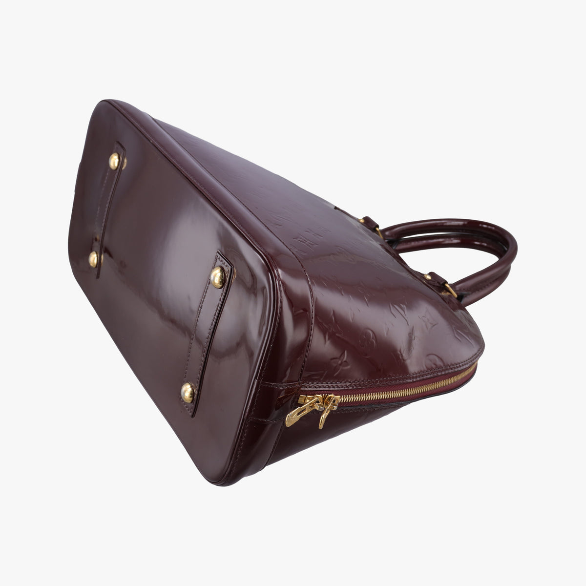 Pre-owned Louis Vuitton Alma GM Rouge Fauvist Vernis M91687 handbag | stylenewstar