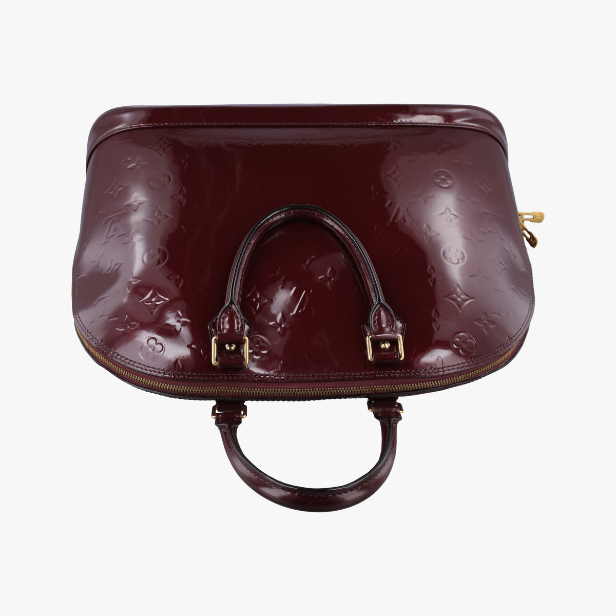 Pre-owned Louis Vuitton Alma GM Rouge Fauvist Vernis M91687 handbag | stylenewstar