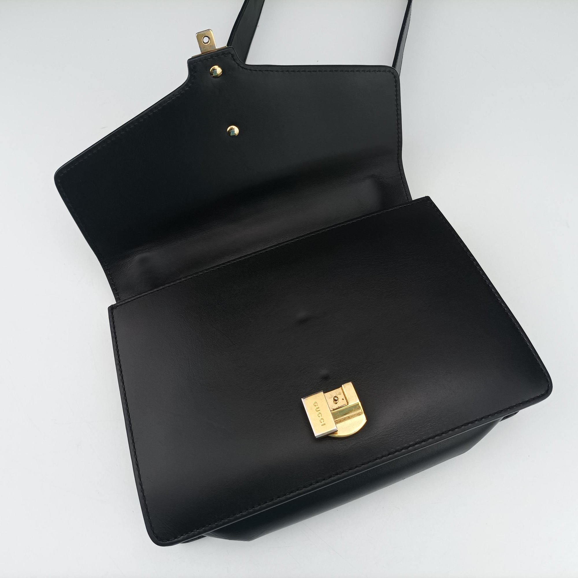 Vintage Gucci Sylvie Black×green×red Leather 421882 shoulderbag | stylenewstar