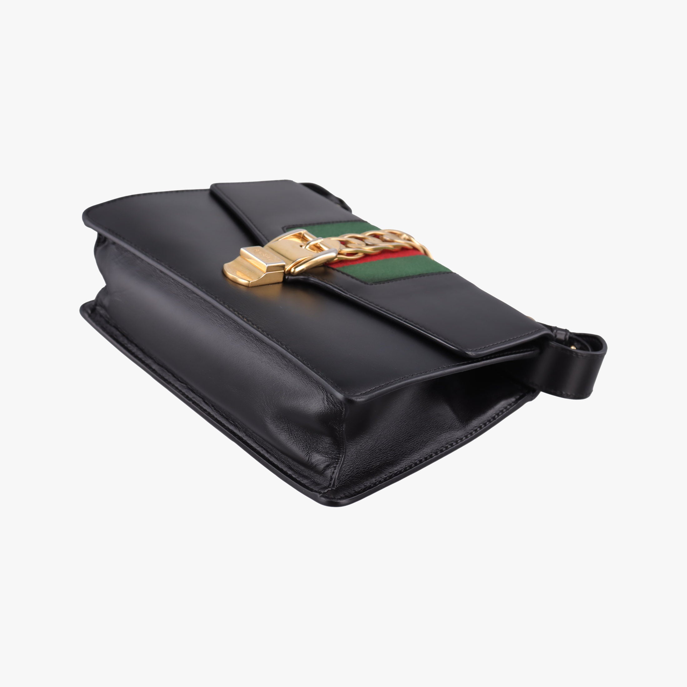 Vintage Gucci Sylvie Black×green×red Leather 421882 shoulderbag | stylenewstar