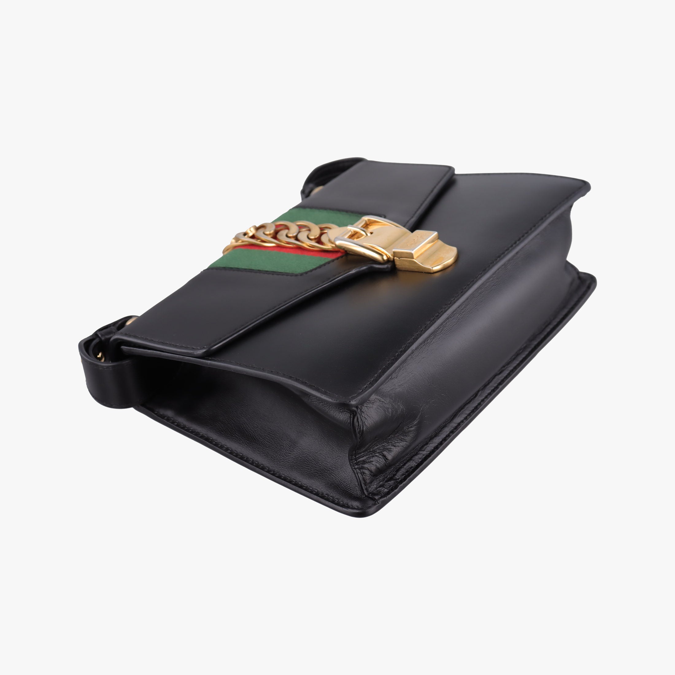 Vintage Gucci Sylvie Black×green×red Leather 421882 shoulderbag | stylenewstar